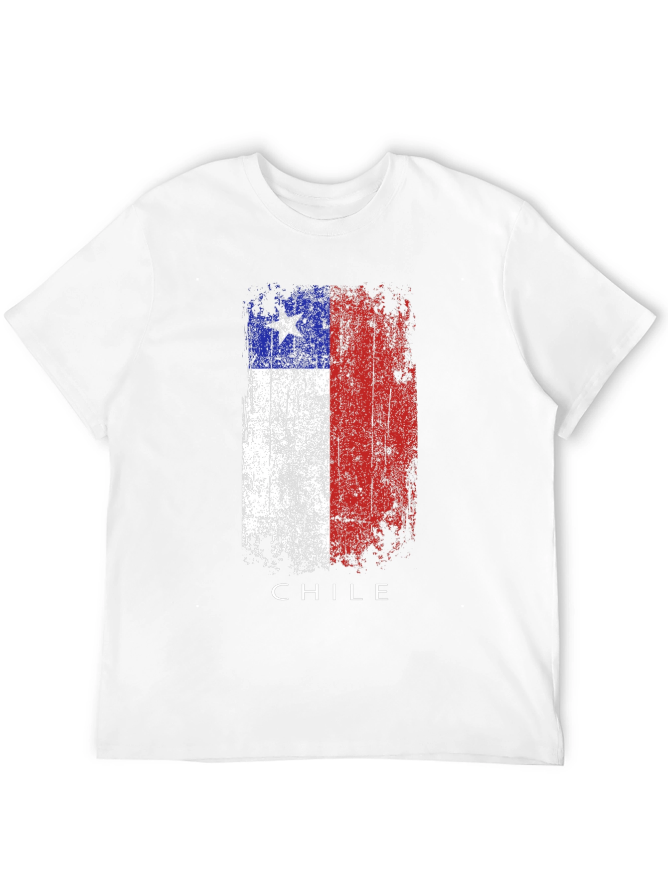 Chile Flag Grunge T-Shirt - Black