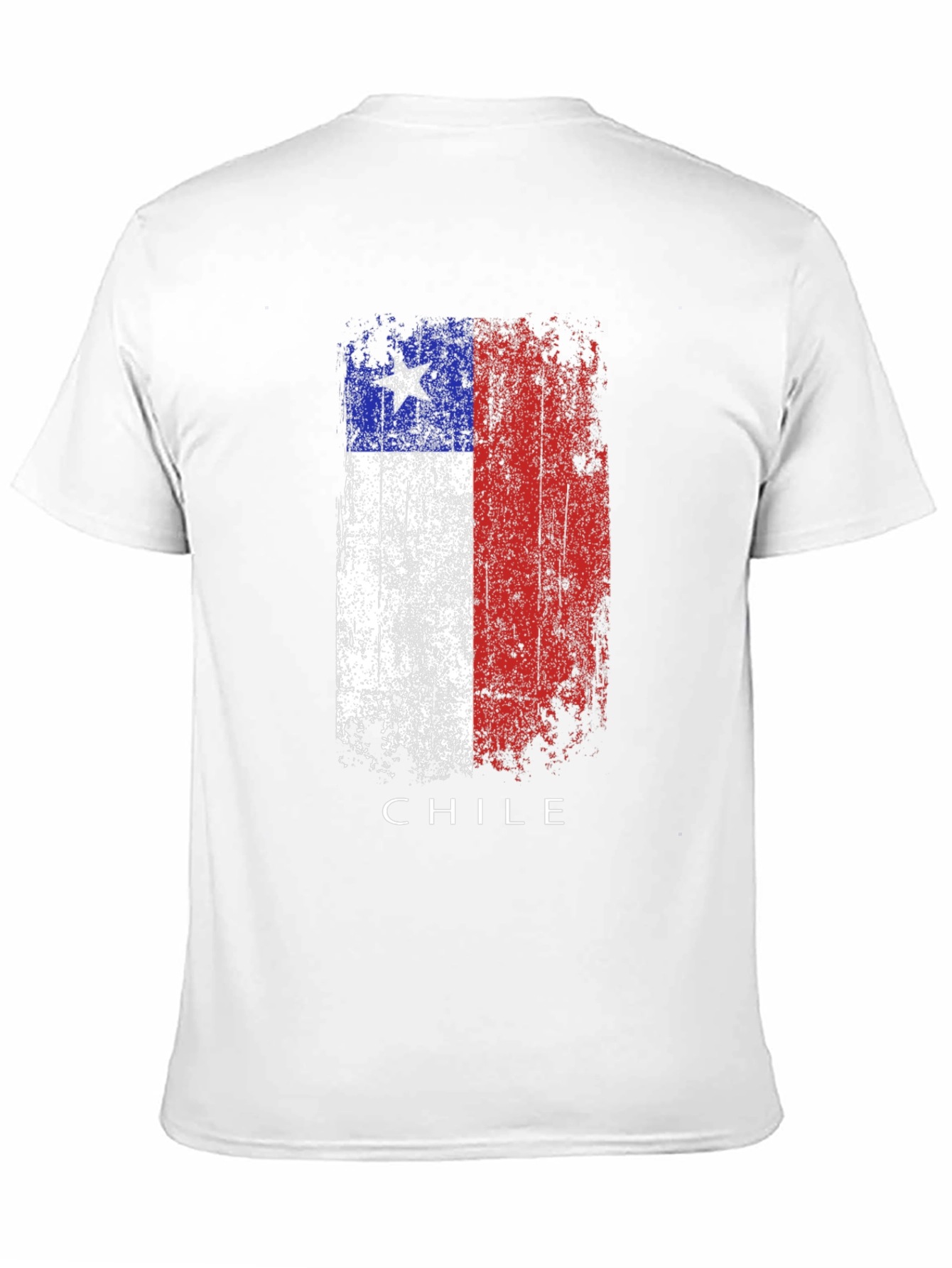 Chile Flag Grunge T-Shirt - Black