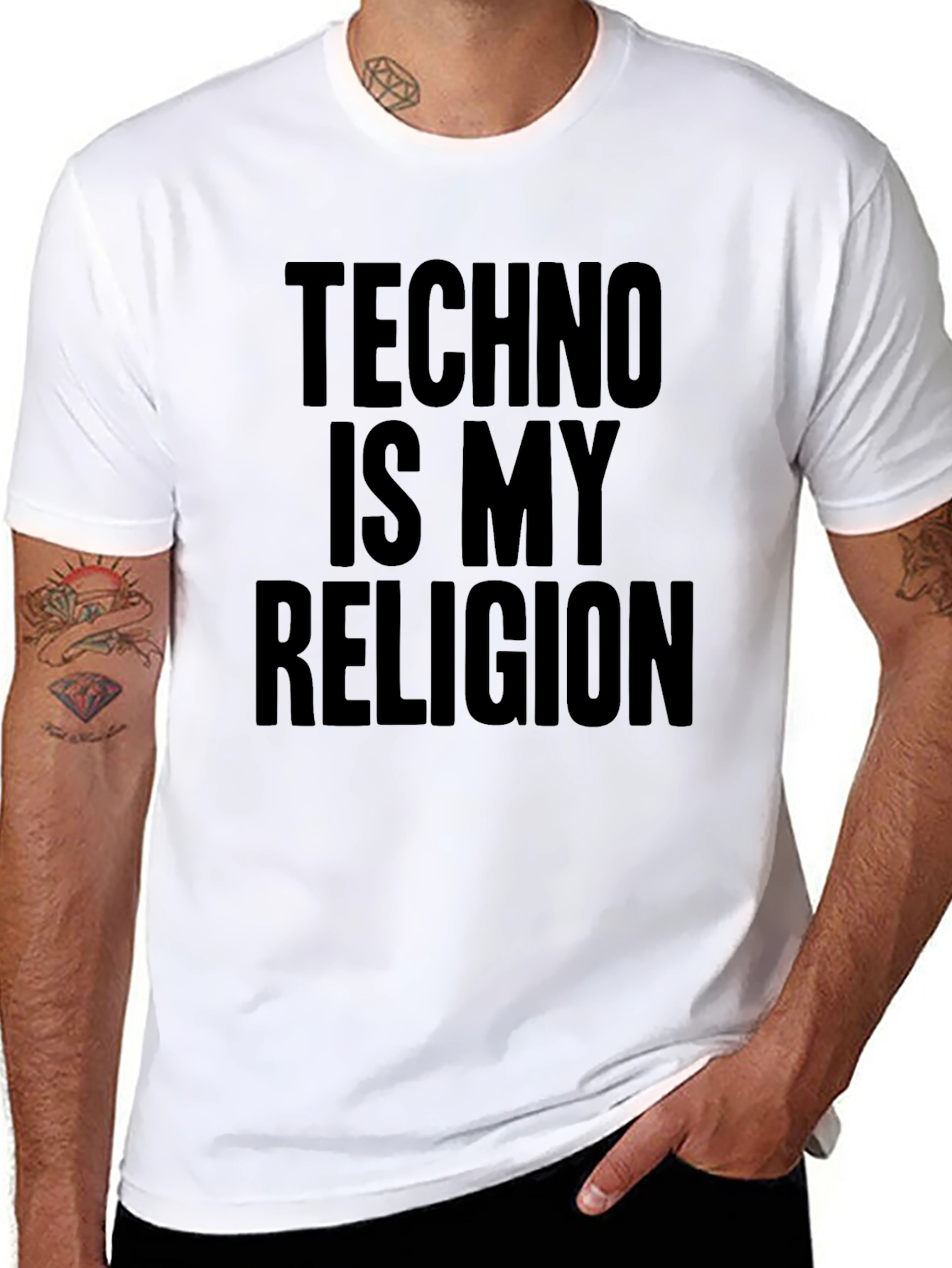 Techno is My Religion Black T-Shirt