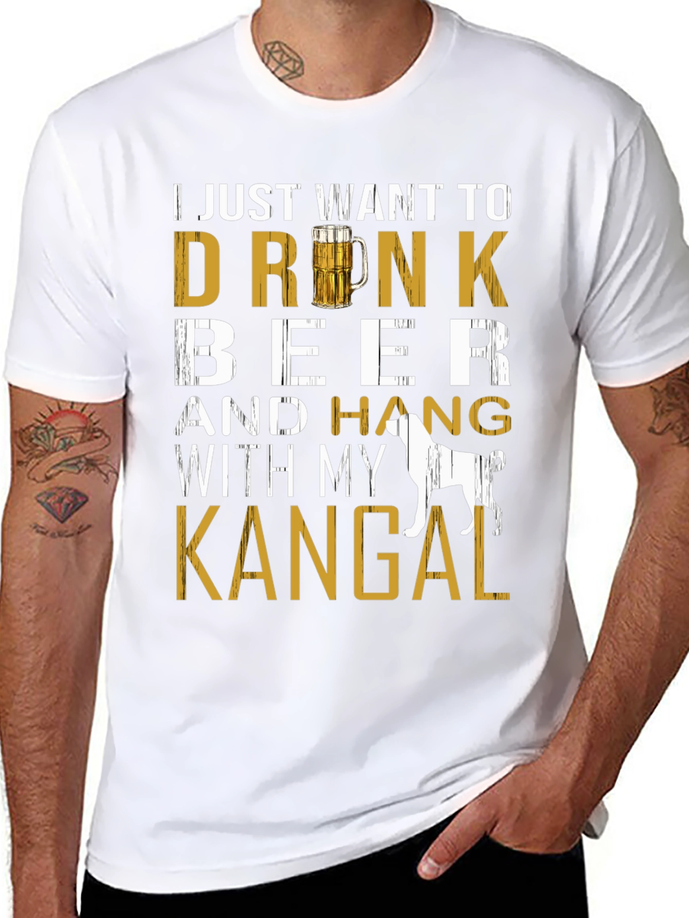 Drink Beer with Kangal Dog T-Shirt