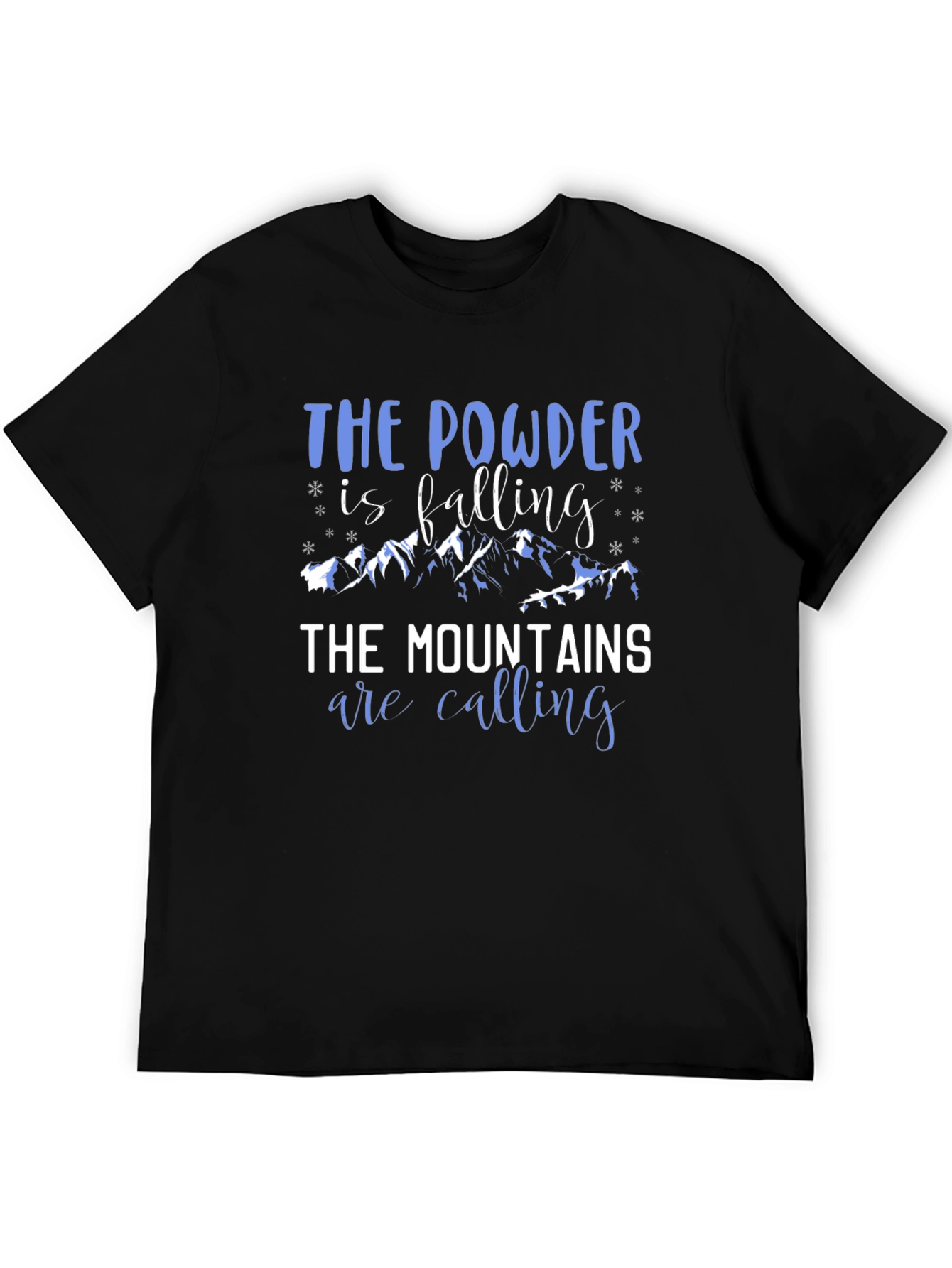 Powder & Mountains Black Graphic Tee