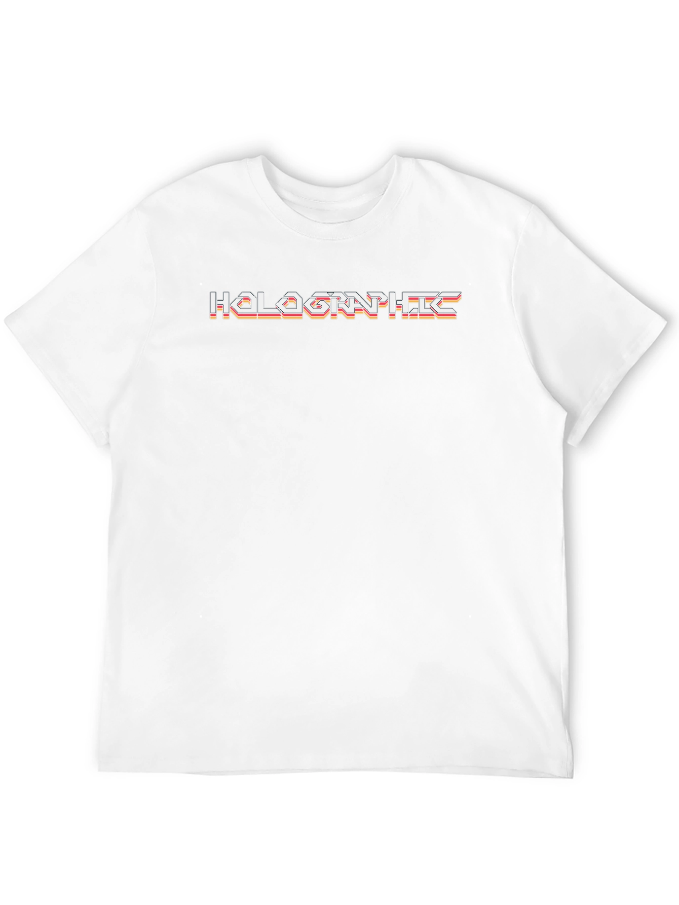 Retro Holographic Graphic Black T-Shirt