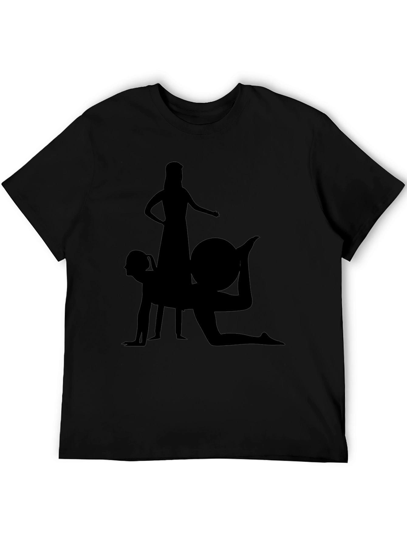 Silhouette Fitness Humor T-Shirt - Black
