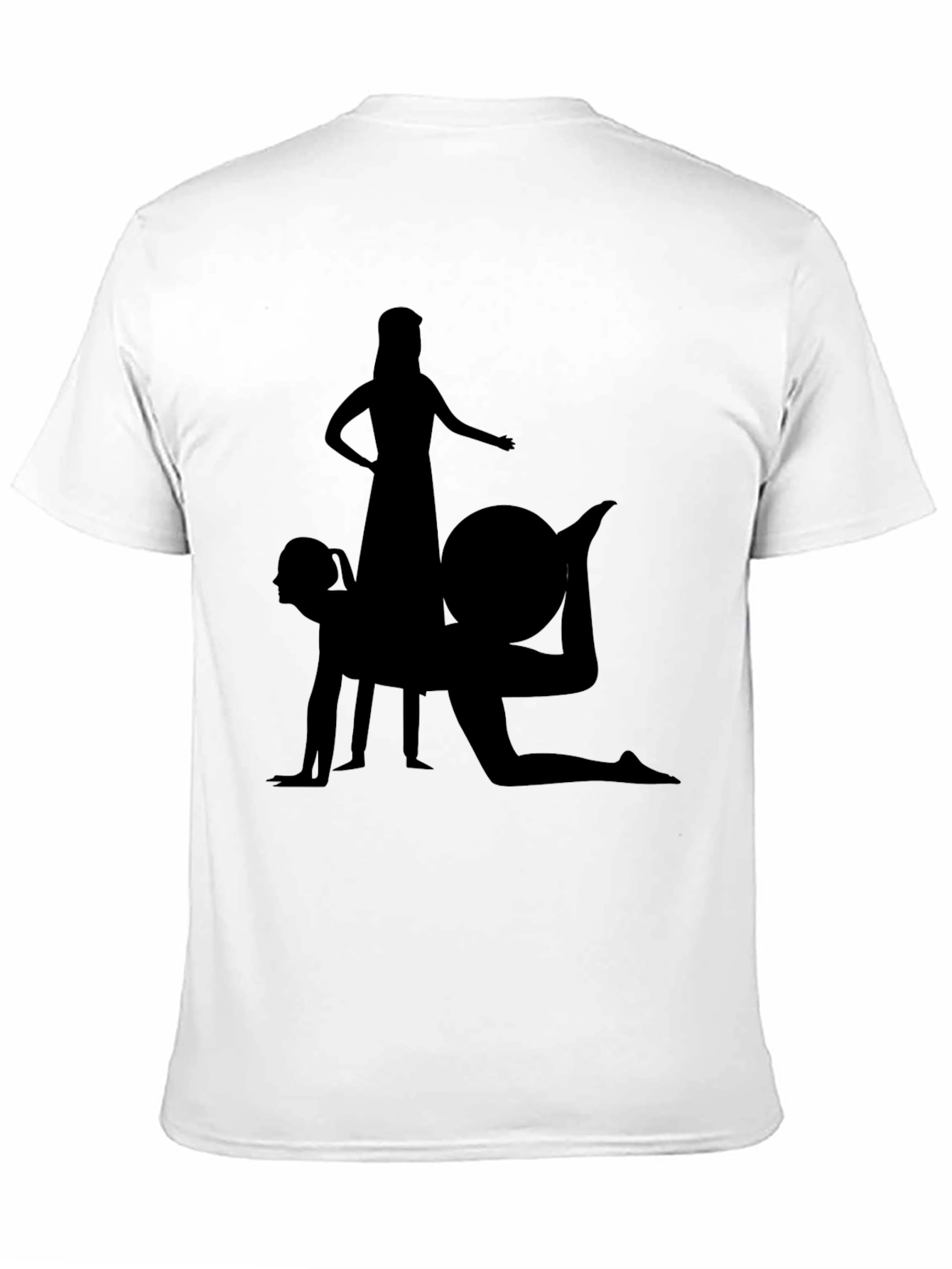 Silhouette Fitness Humor T-Shirt - Black