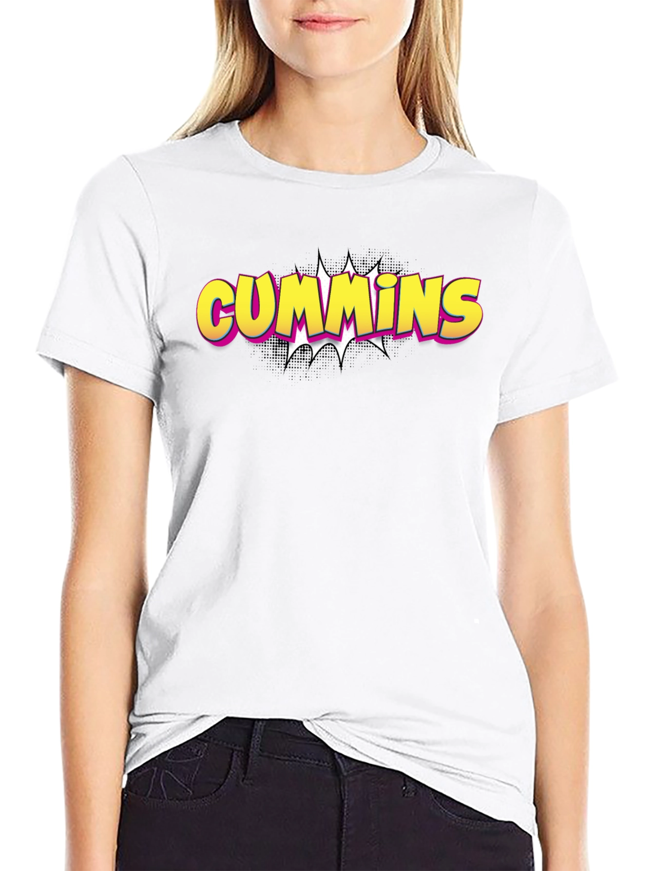 Cummins Graphic Tee - Bold Black Cotton T-Shirt