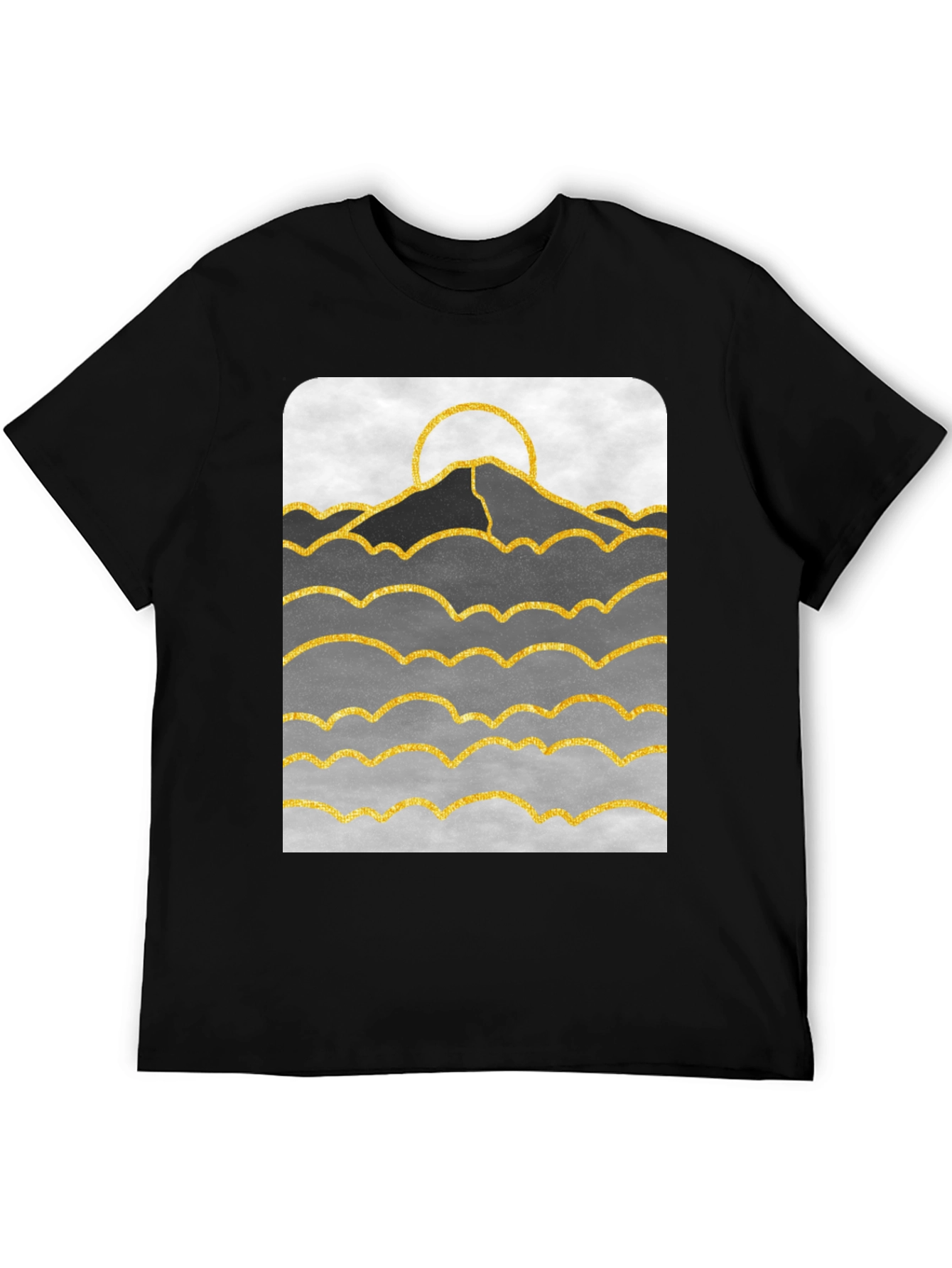 Mountainscape Graphic Print T-Shirt