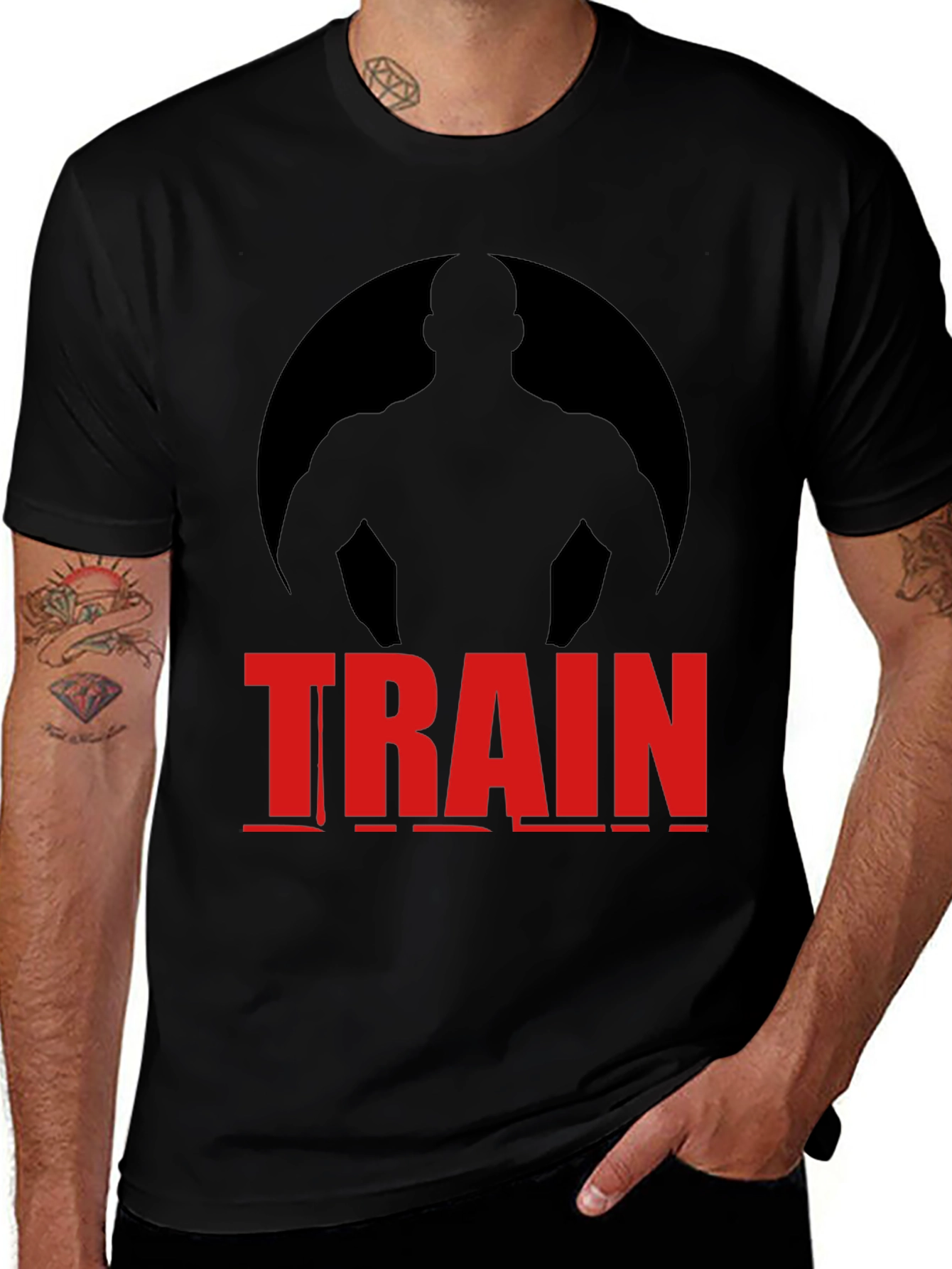 Train Graphic Tee - Motivational Workout Shirt