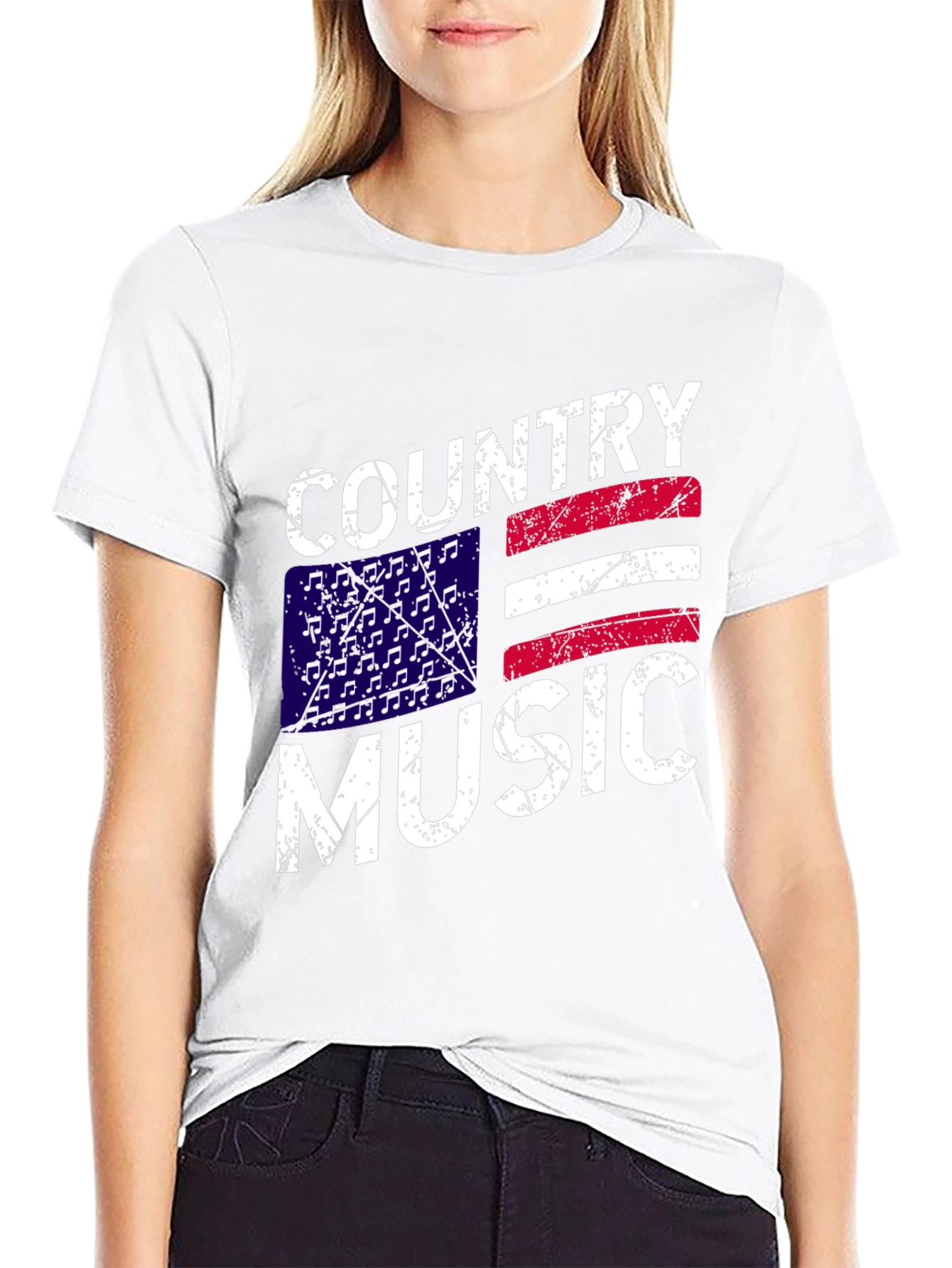 Country Music American Flag Graphic T-Shirt