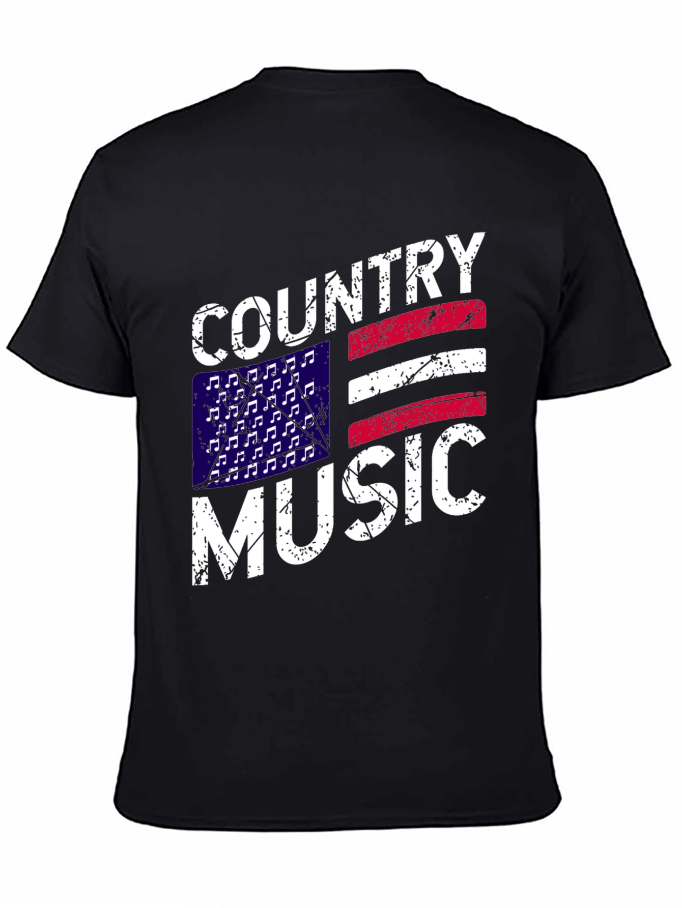 Country Music American Flag Graphic T-Shirt