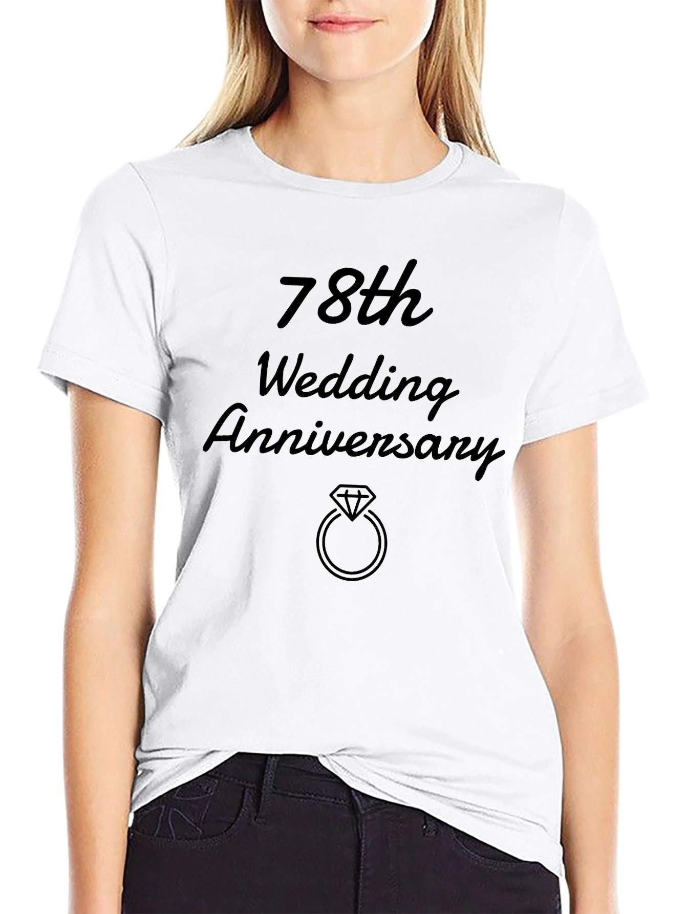78th Wedding Anniversary Black T-Shirt