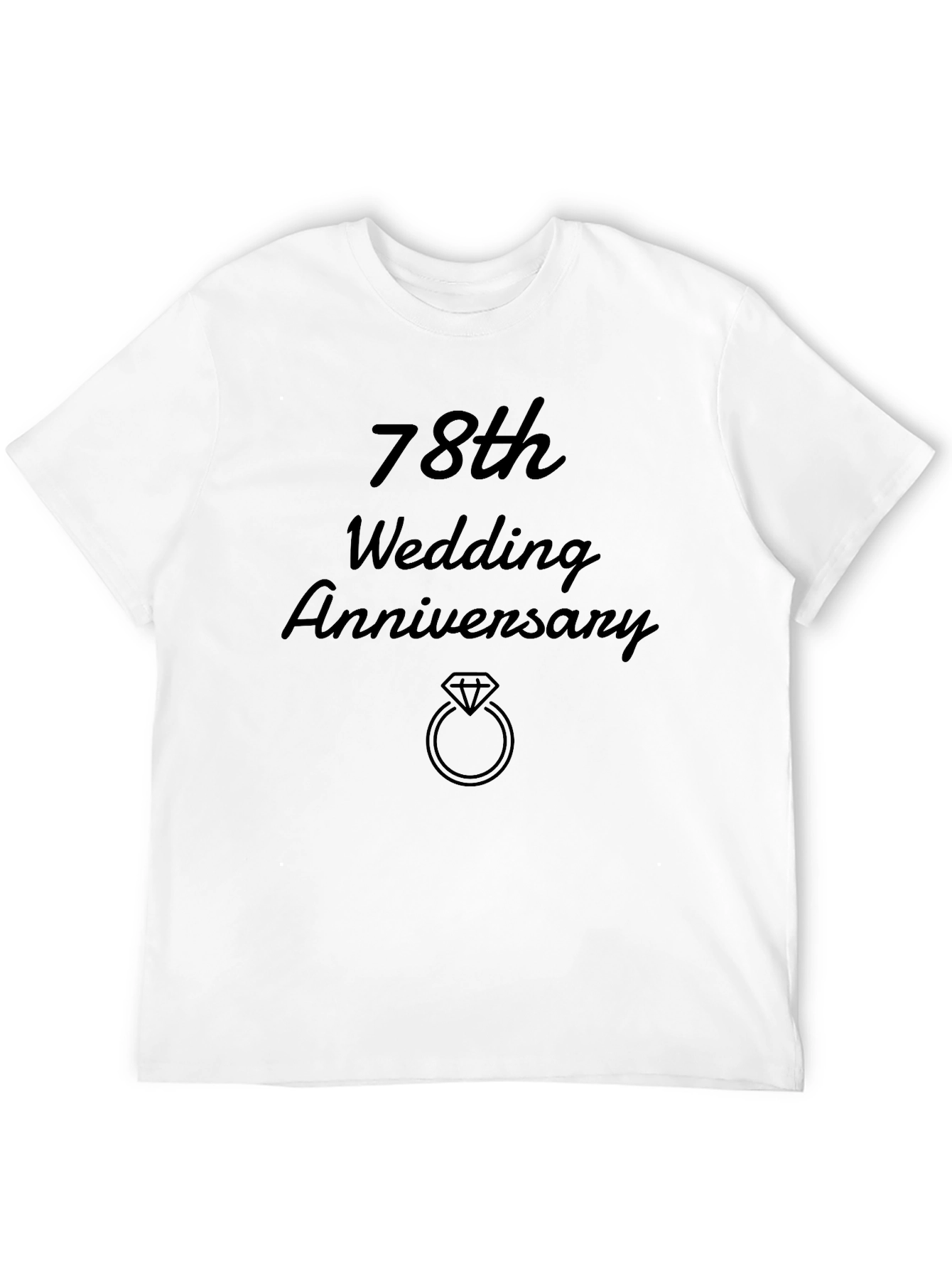 78th Wedding Anniversary Black T-Shirt