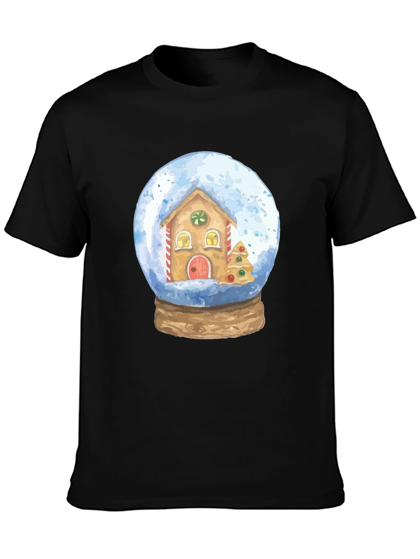 Snow Globe Gingerbread House Graphic Tee