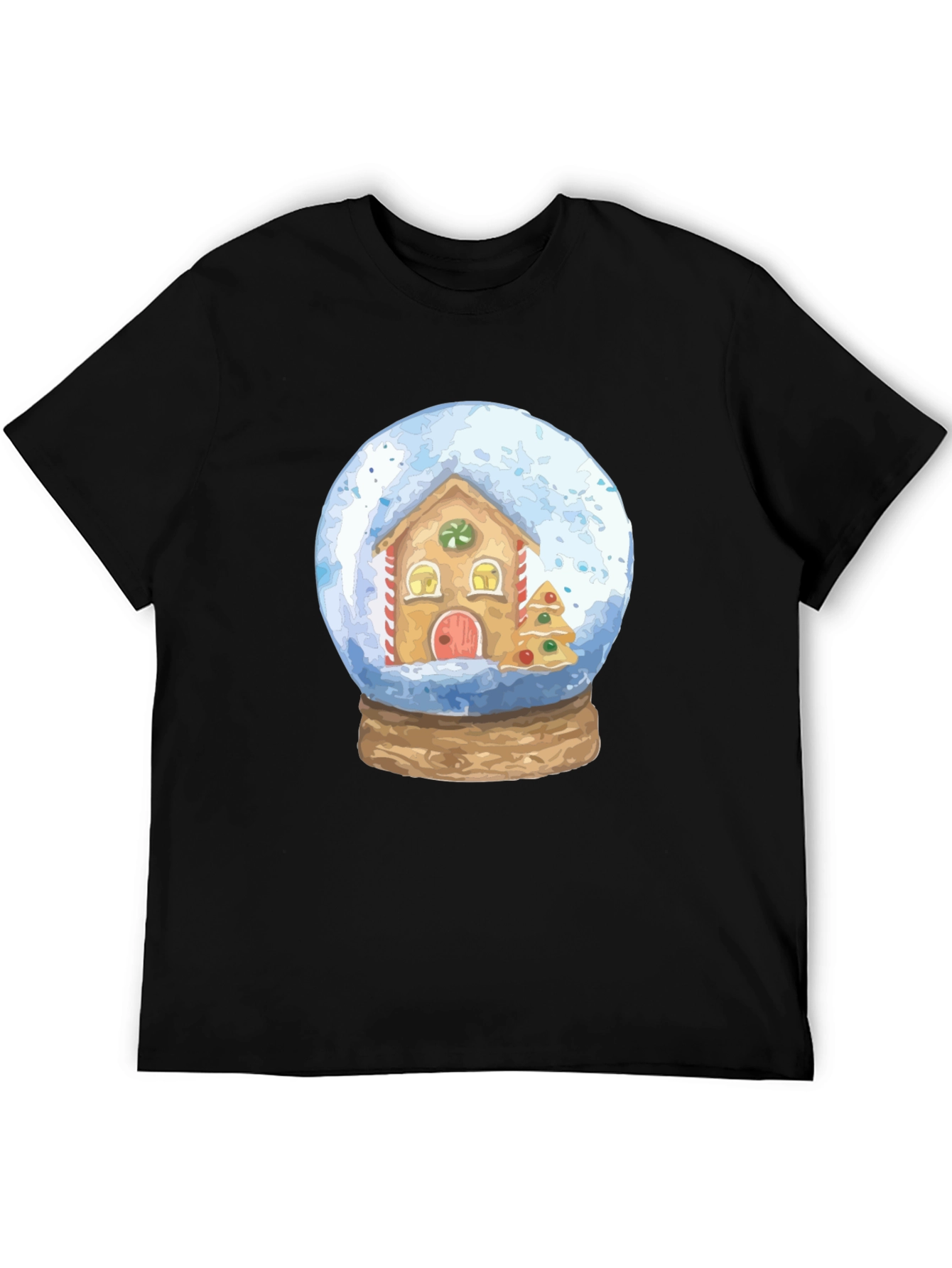 Snow Globe Gingerbread House Graphic Tee