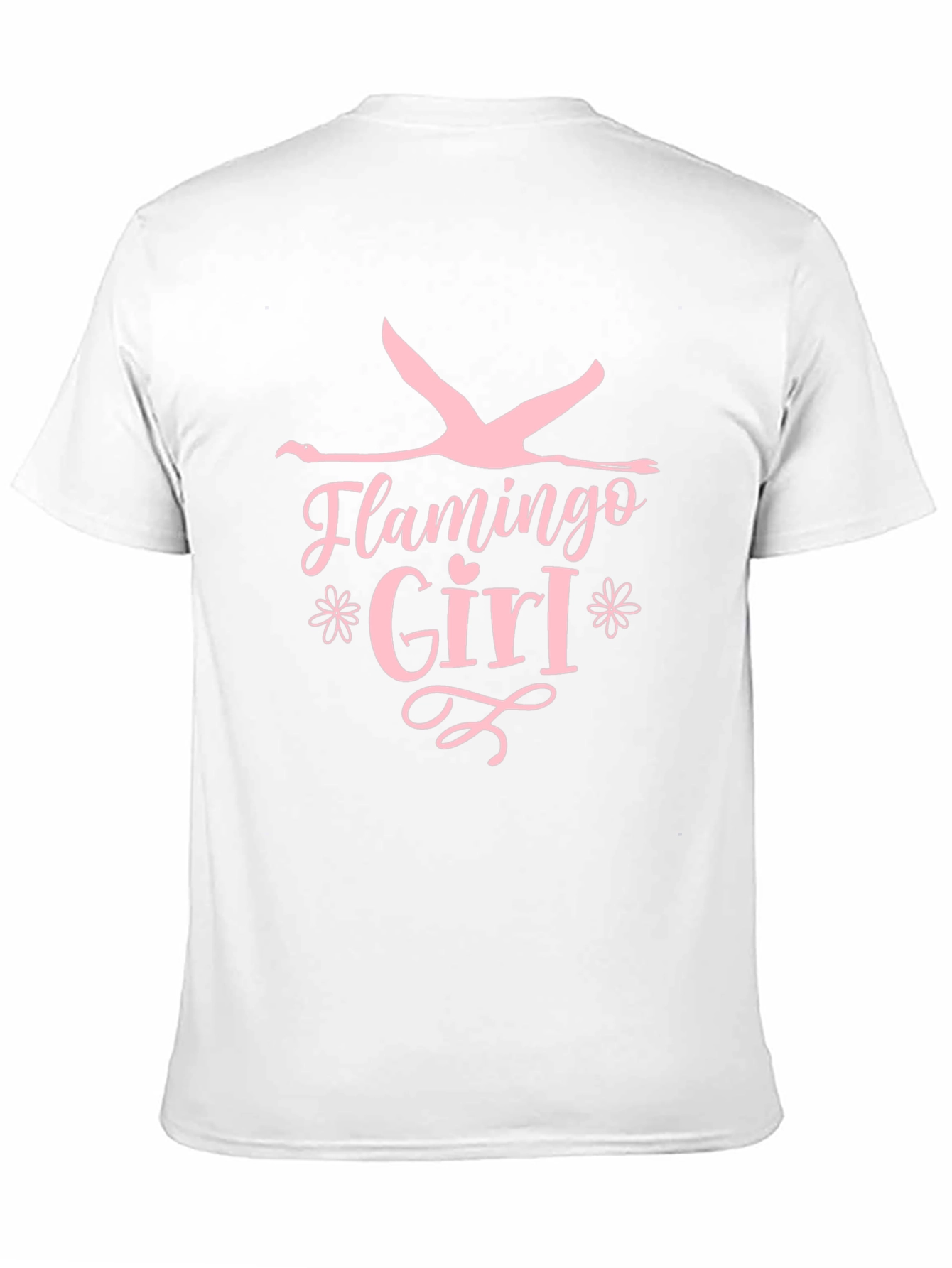 Flamingo Girl Black T-Shirt