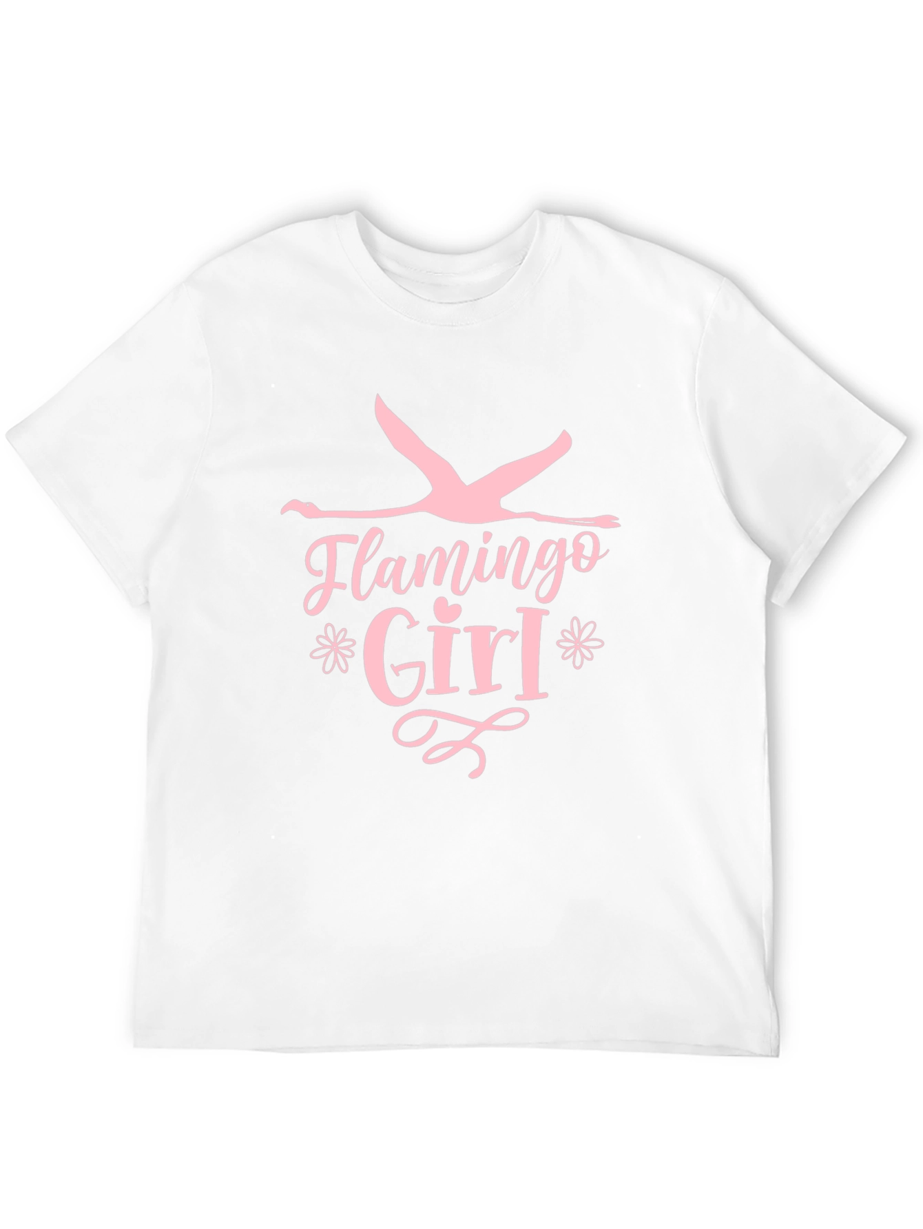 Flamingo Girl Black T-Shirt