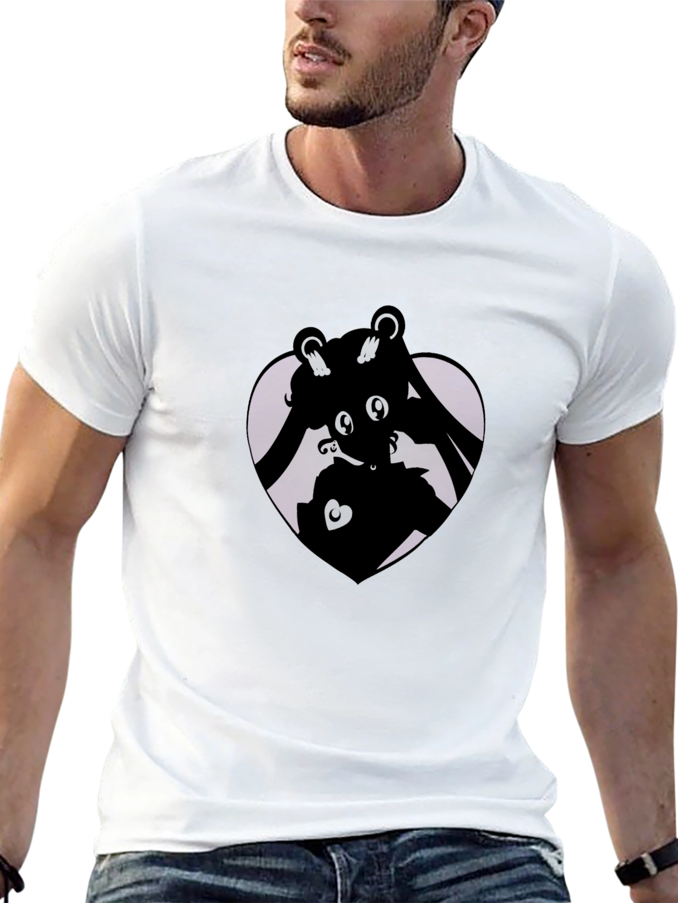 Silhouette Heart Black T-Shirt