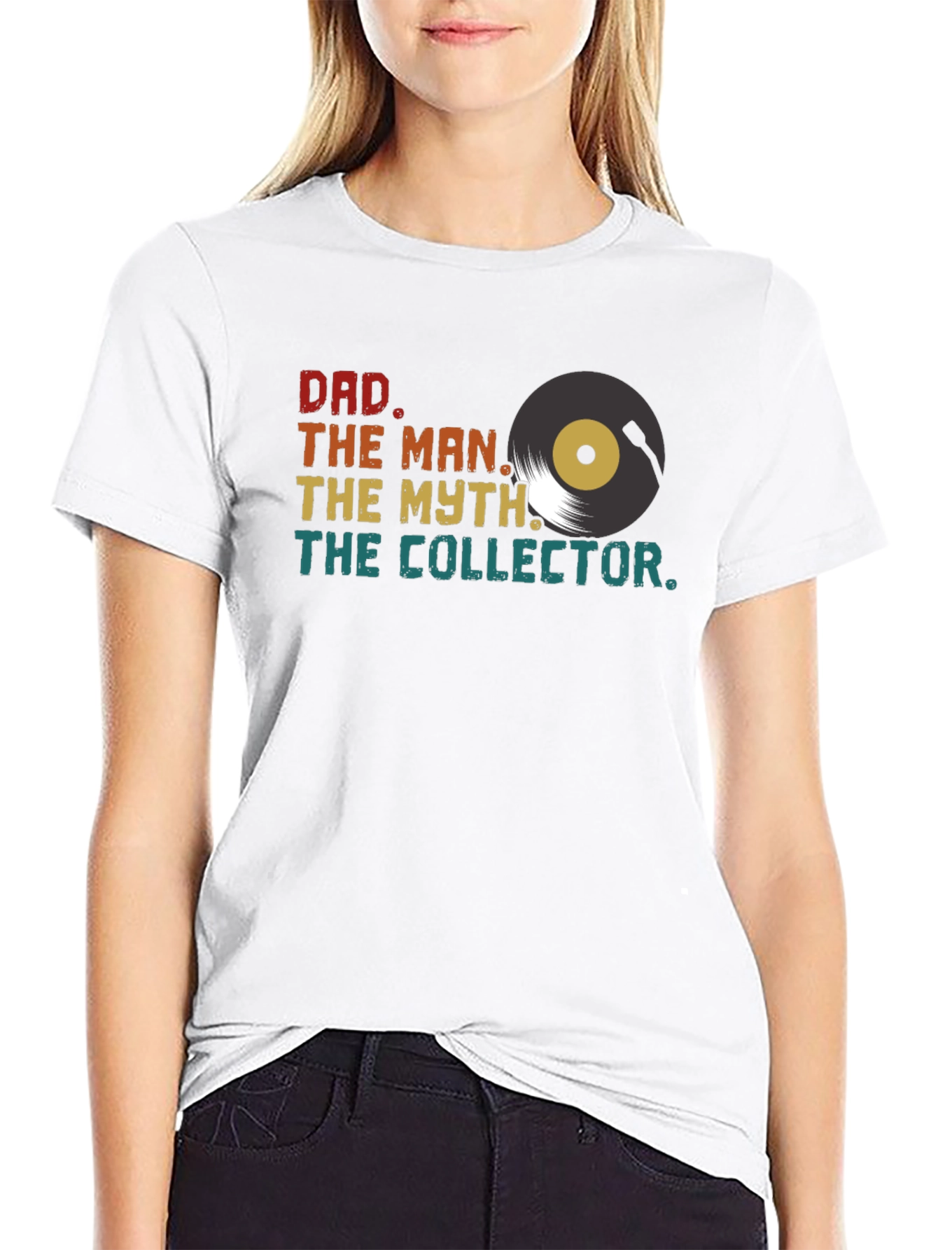 Dad Themed Vinyl Record T-Shirt