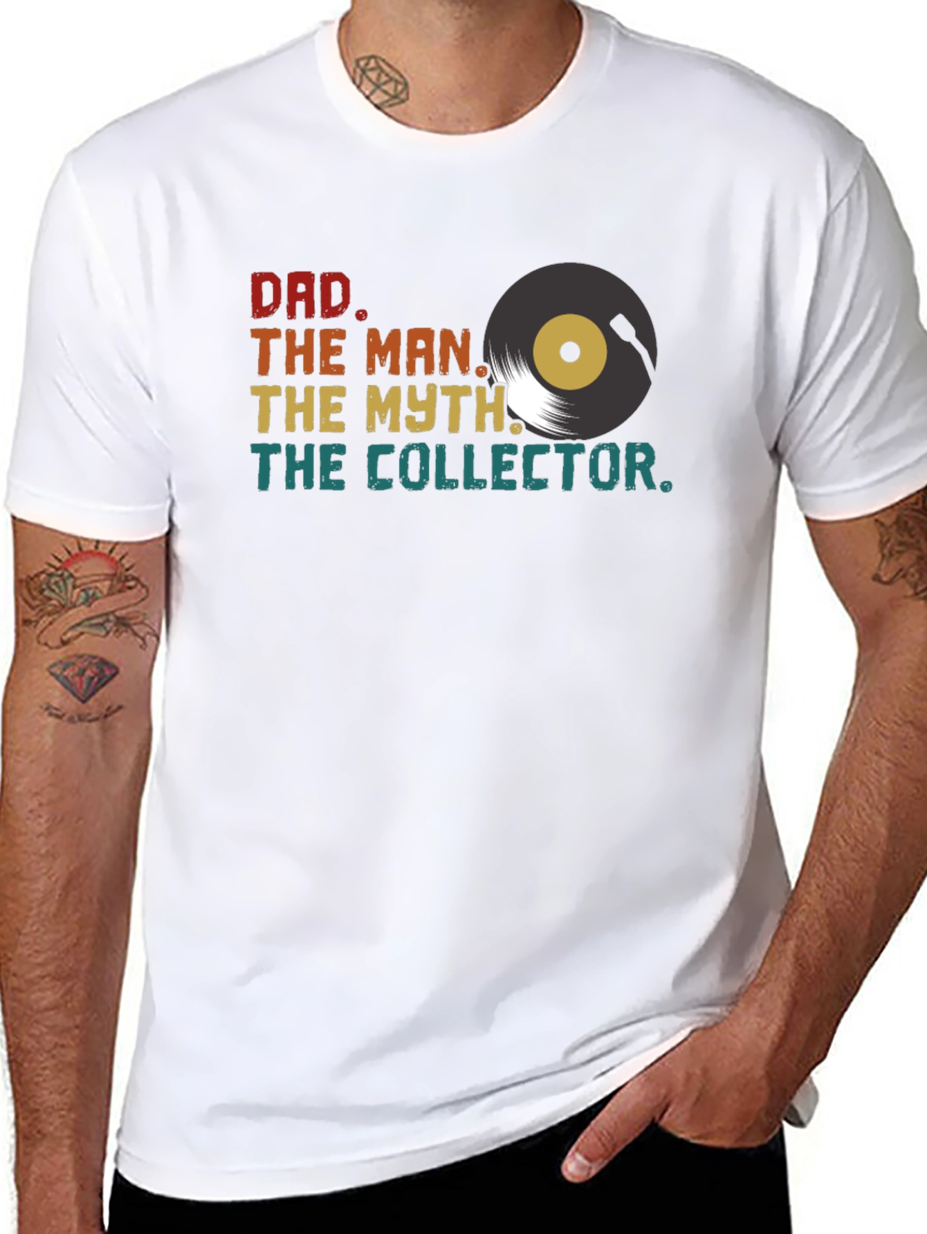Dad Themed Vinyl Record T-Shirt