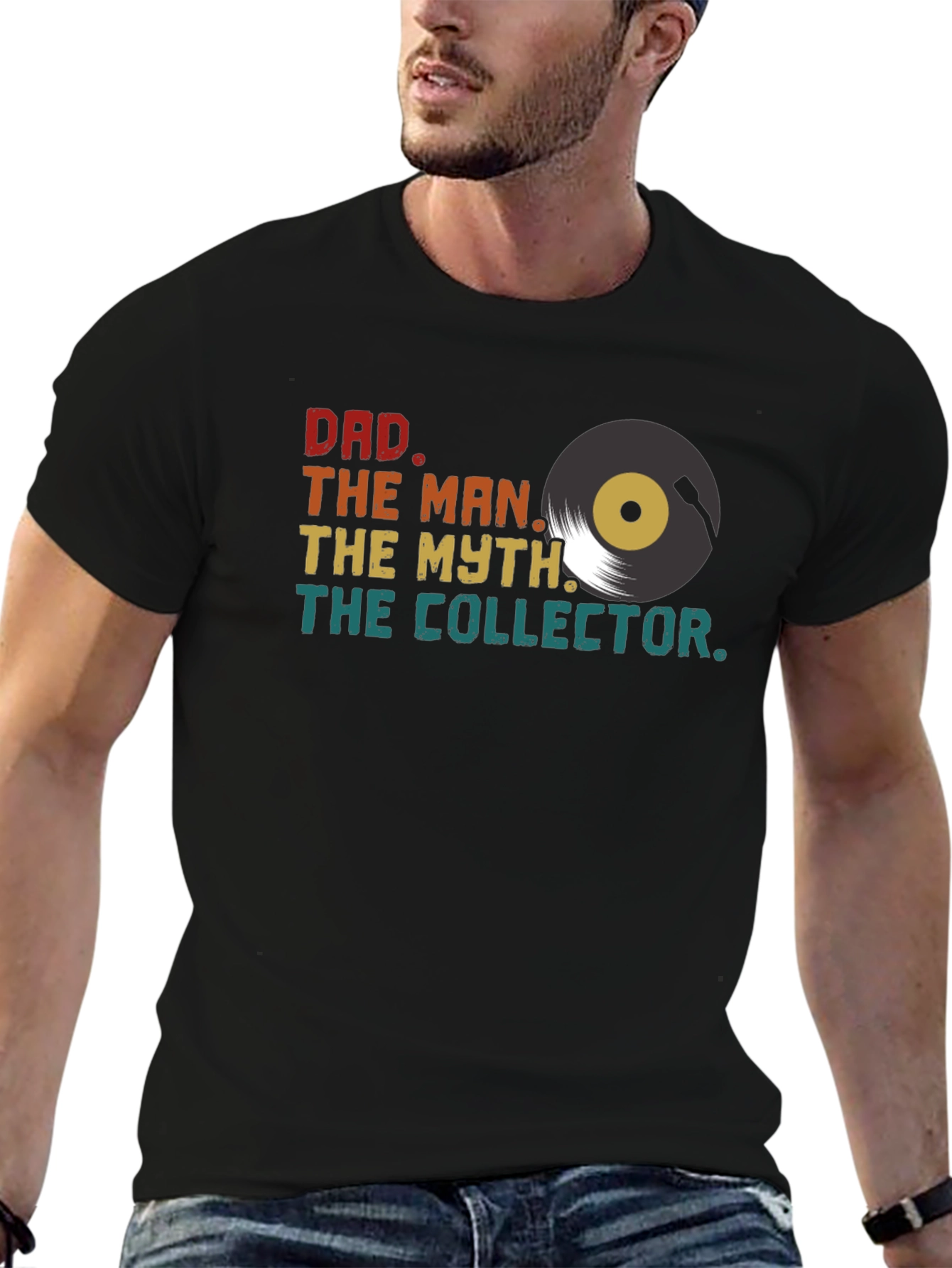 Dad Themed Vinyl Record T-Shirt