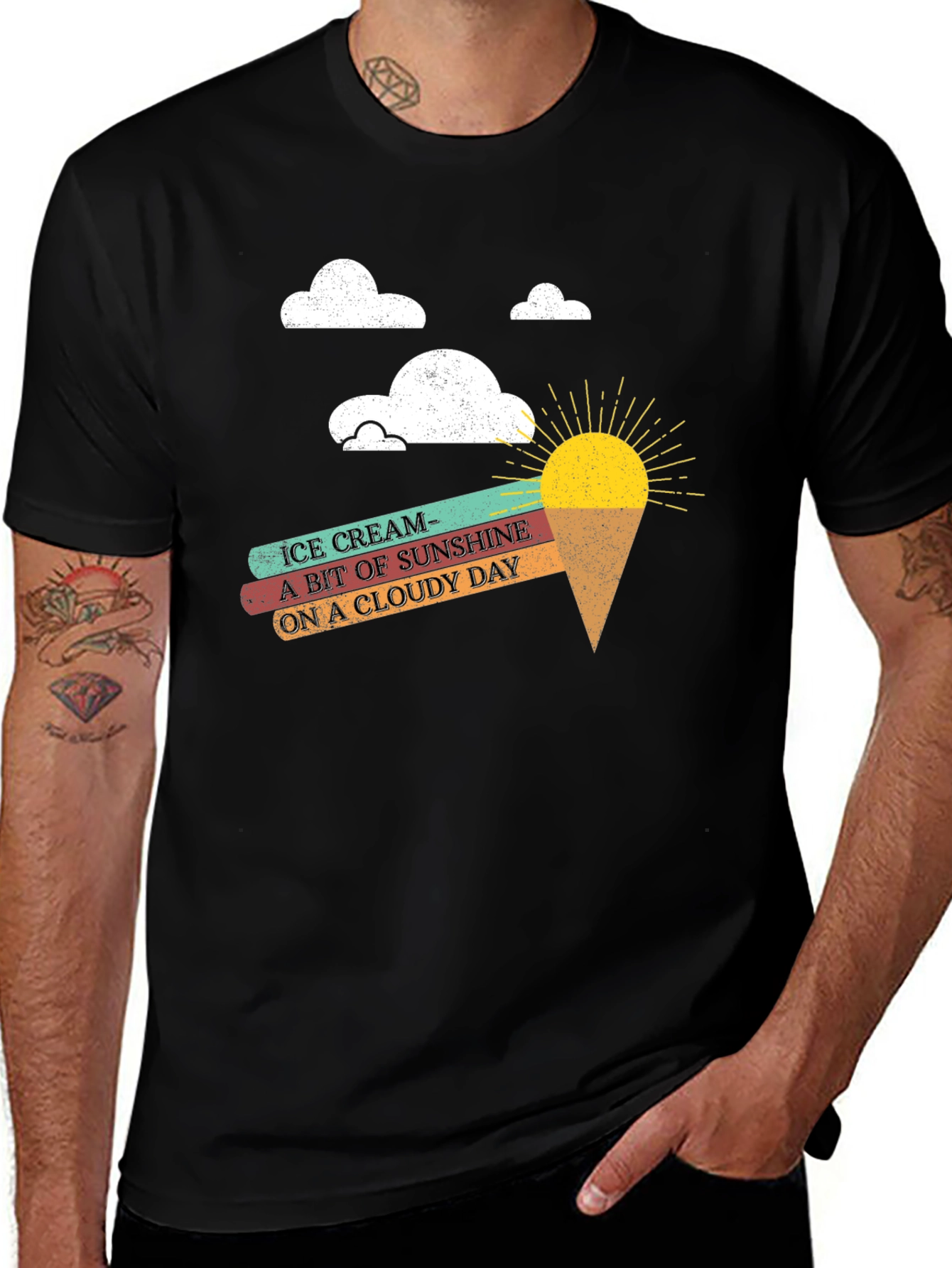 Ice Cream Sunshine Graphic T-Shirt