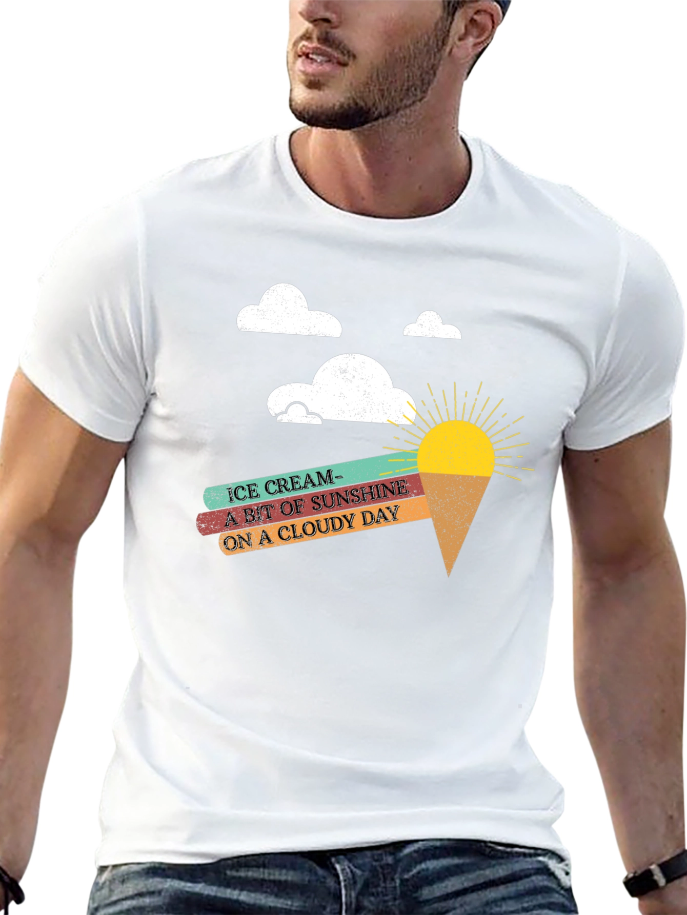 Ice Cream Sunshine Graphic T-Shirt