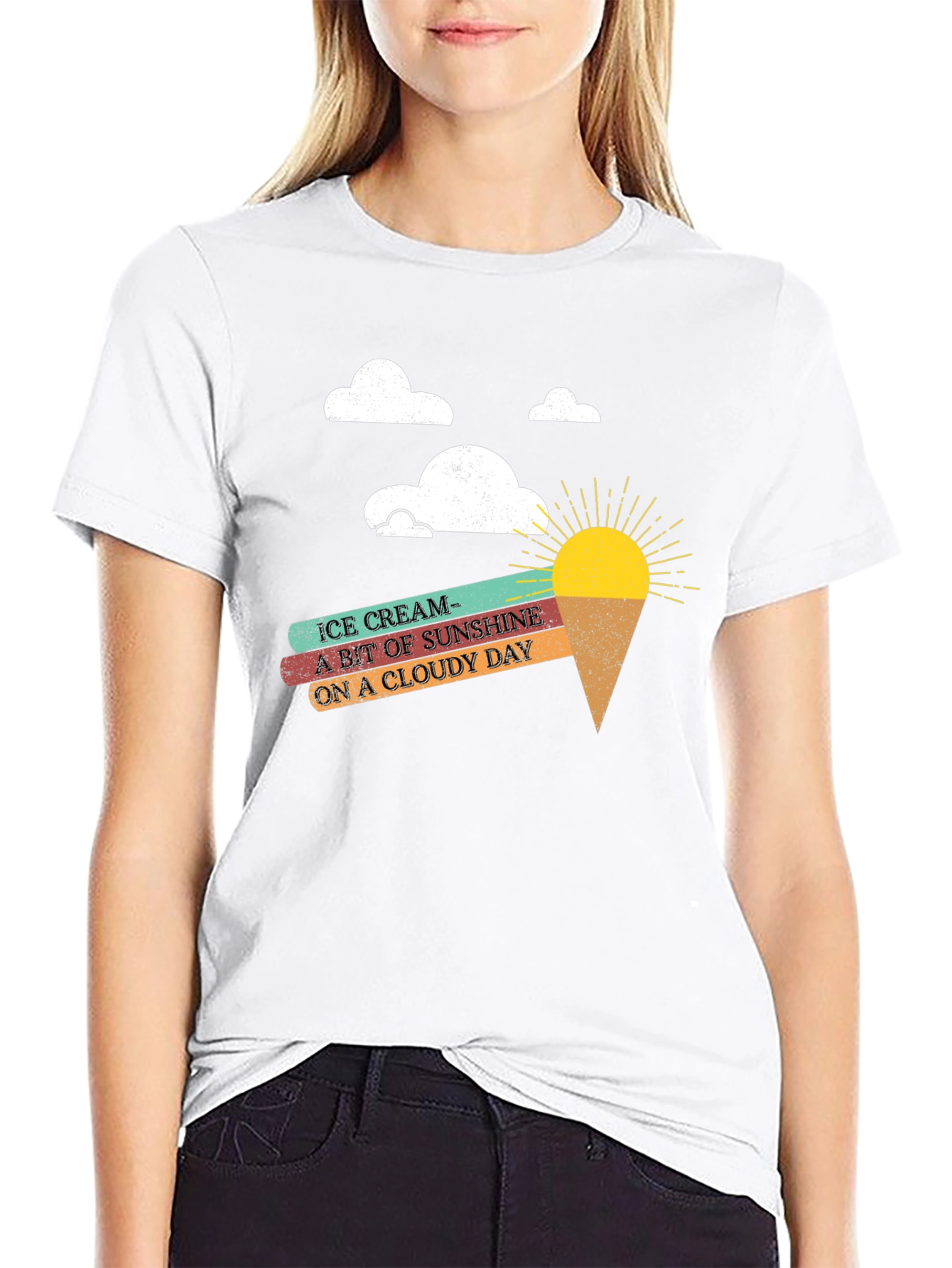 Ice Cream Sunshine Graphic T-Shirt