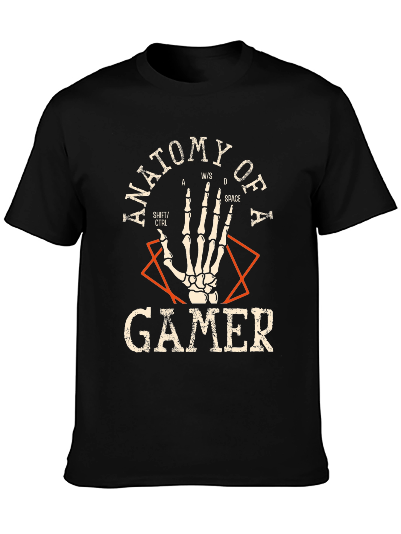 Anatomy of a Gamer Black T-Shirt