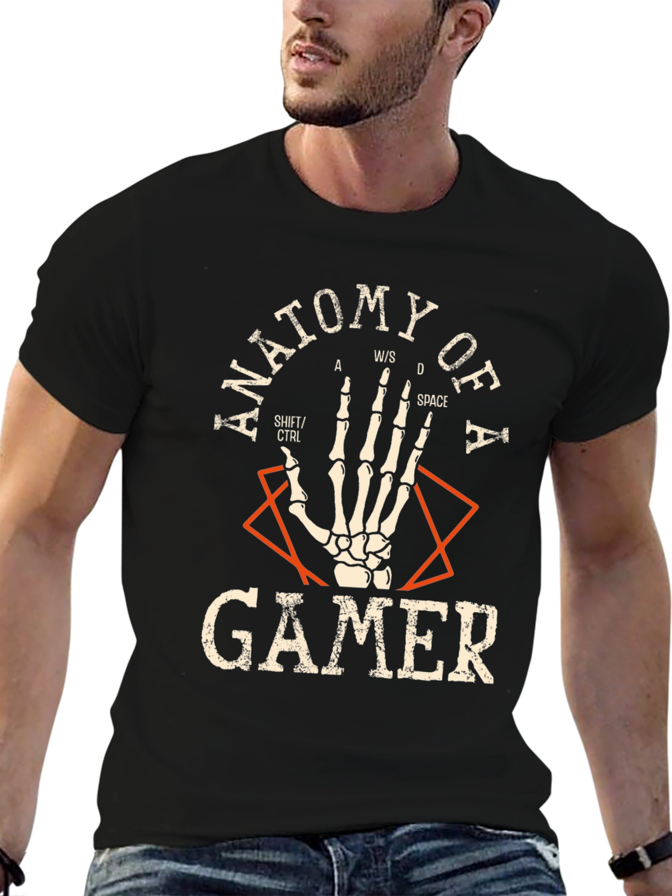Anatomy of a Gamer Black T-Shirt