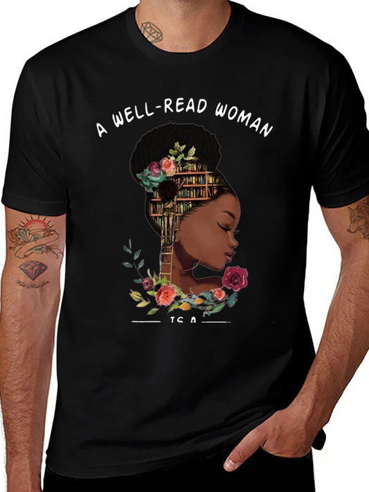 Well-Read Woman Graphic Tee - Book Lover T-Shirt