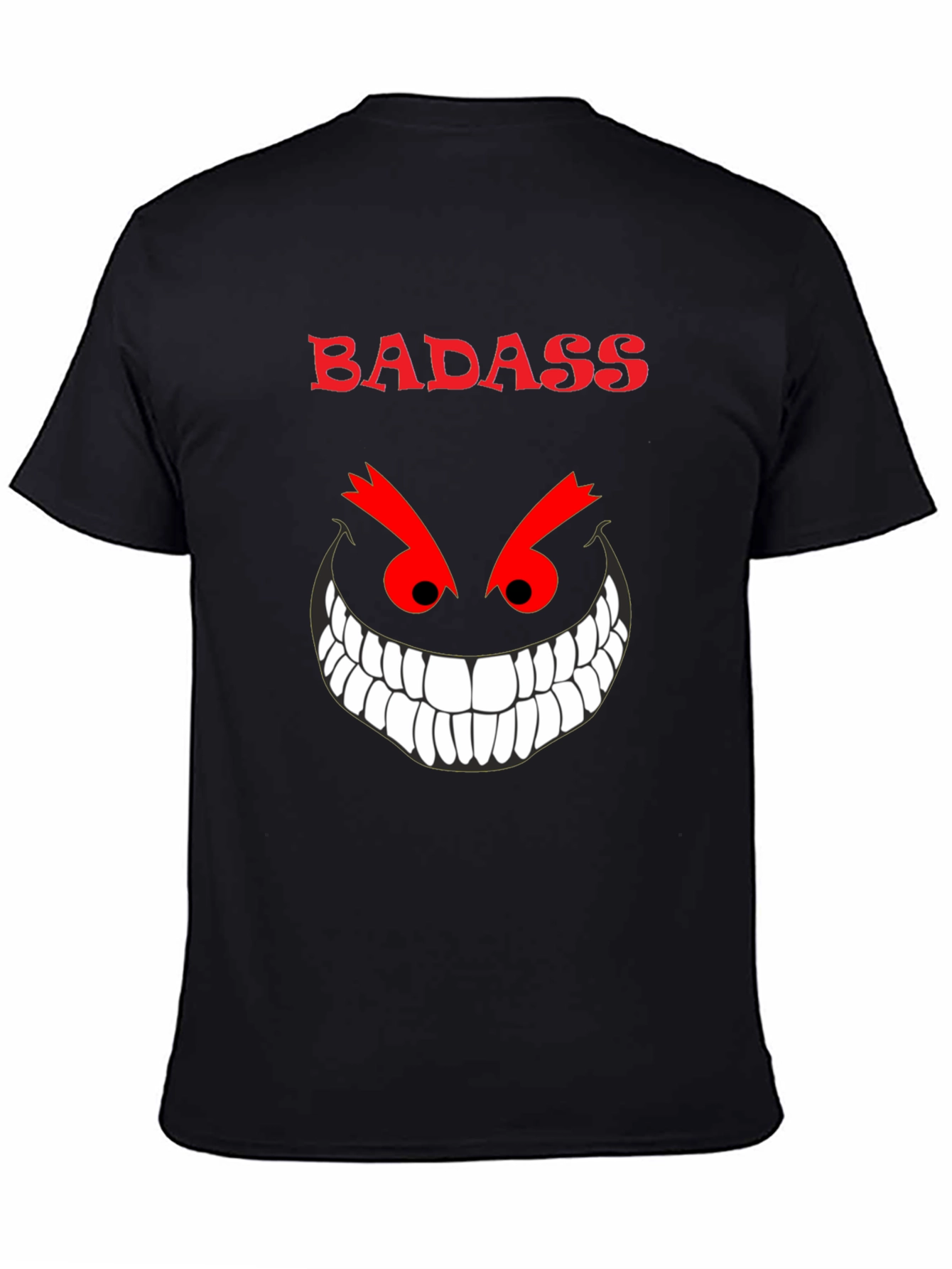 Badass Grin Graphic Tee - Mens Black T-Shirt