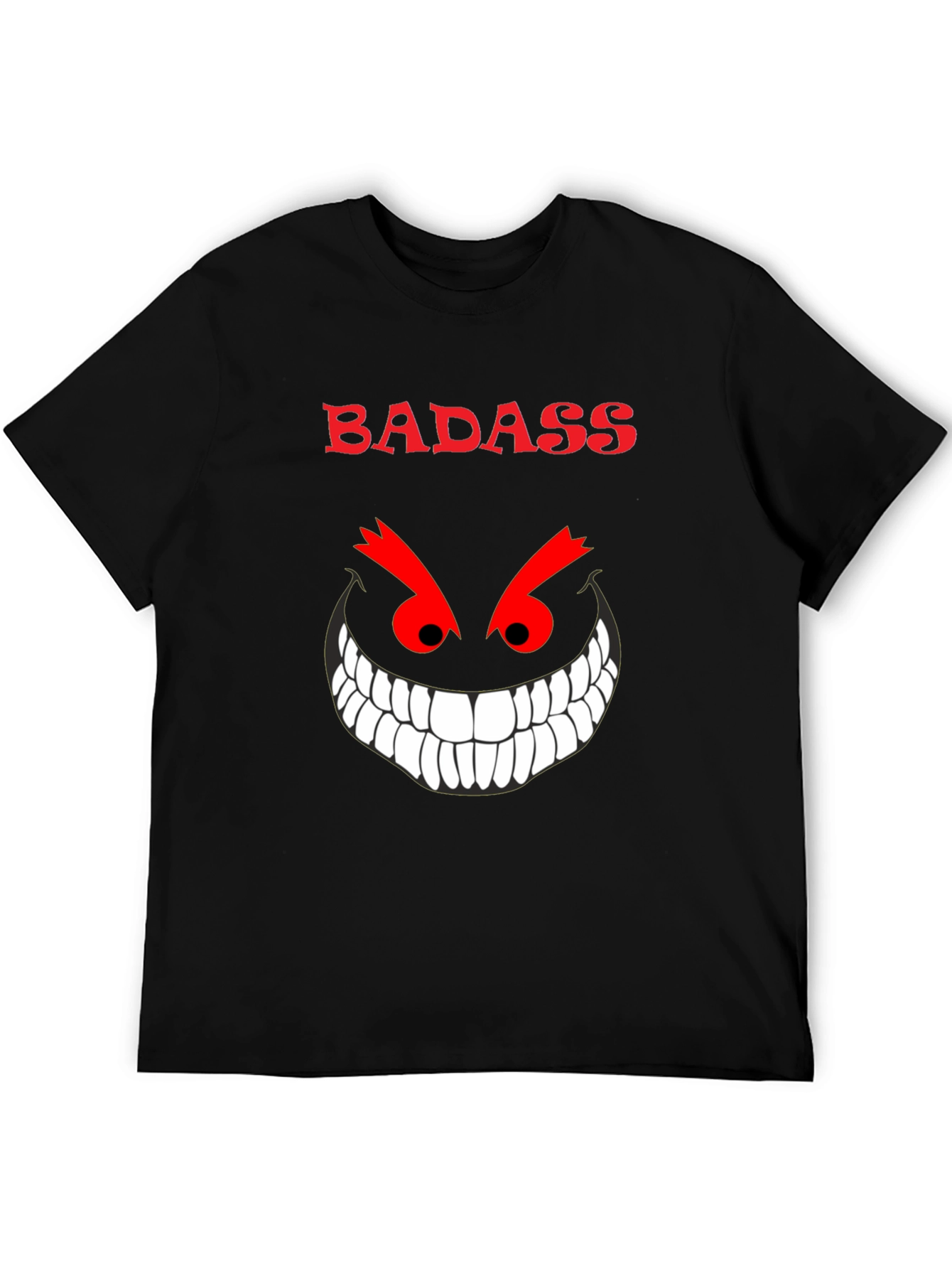 Badass Grin Graphic Tee - Mens Black T-Shirt