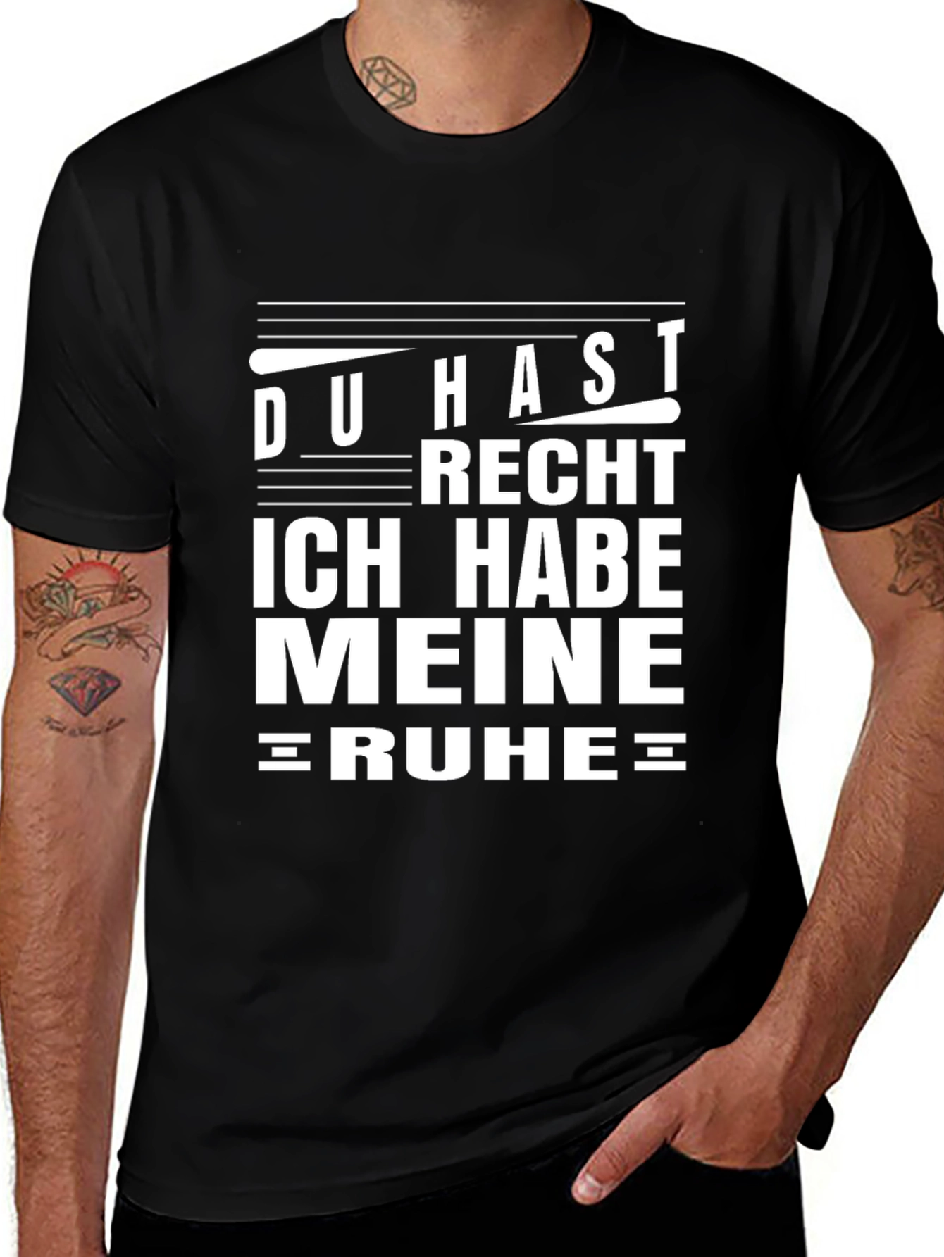 Du Hast Recht T-Shirt - Black Cotton Tee