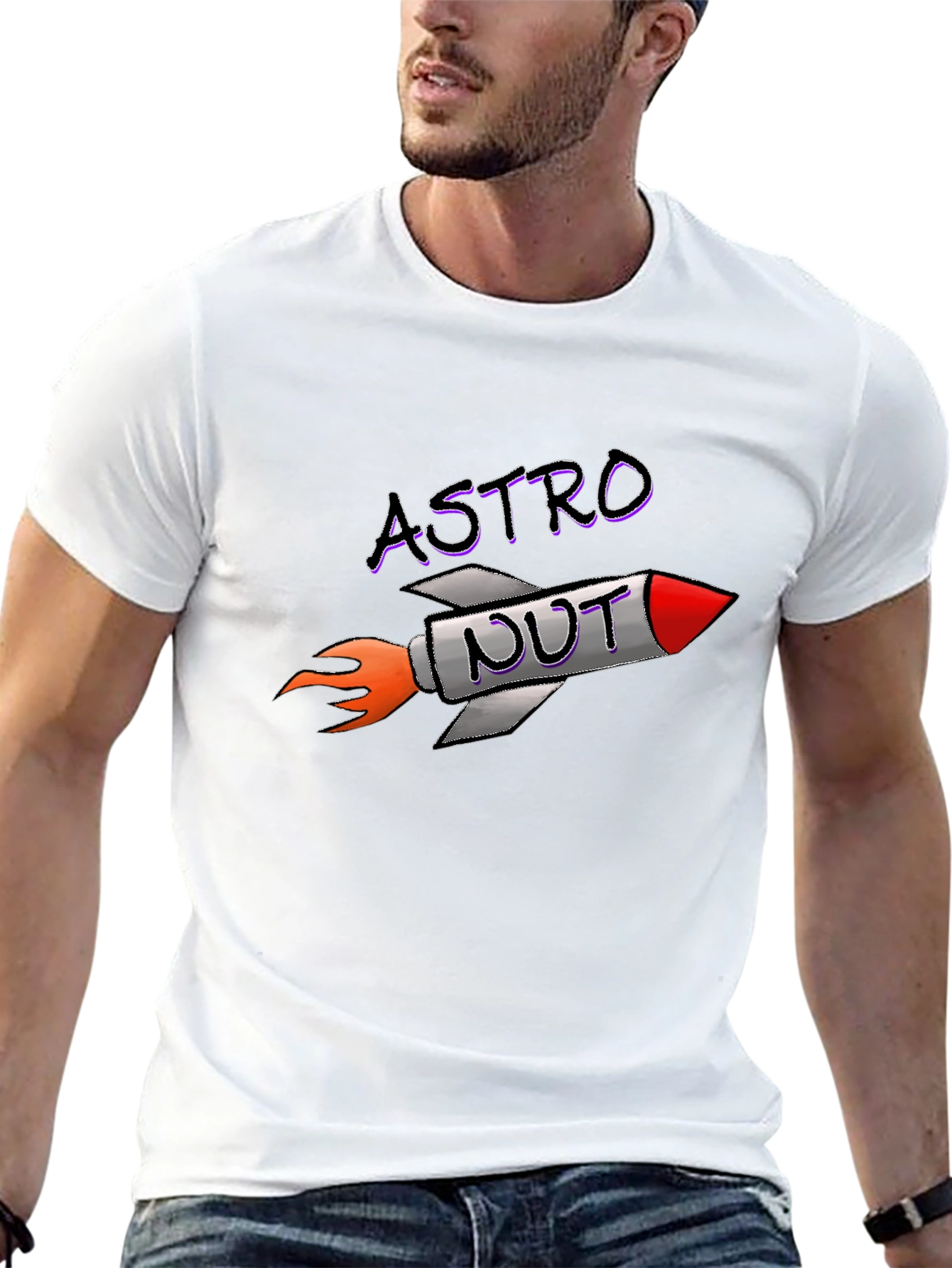 Astro Nut T-Shirt - Rocket Space Humor Tee
