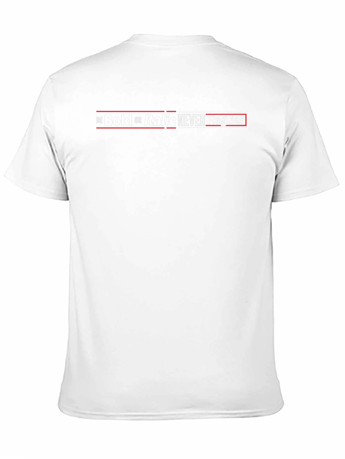 Bold Italic Never Regular Black Graphic Tee