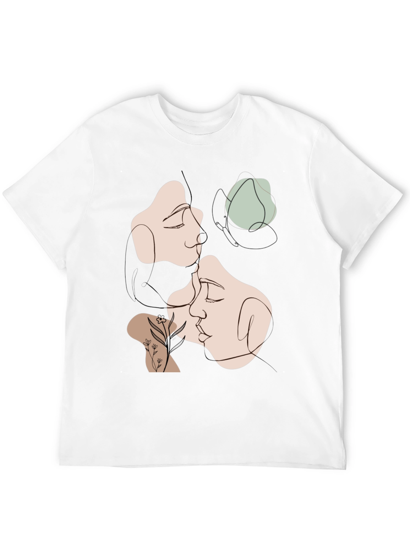 Abstract Faces Graphic Tee - Modern Art Shirt