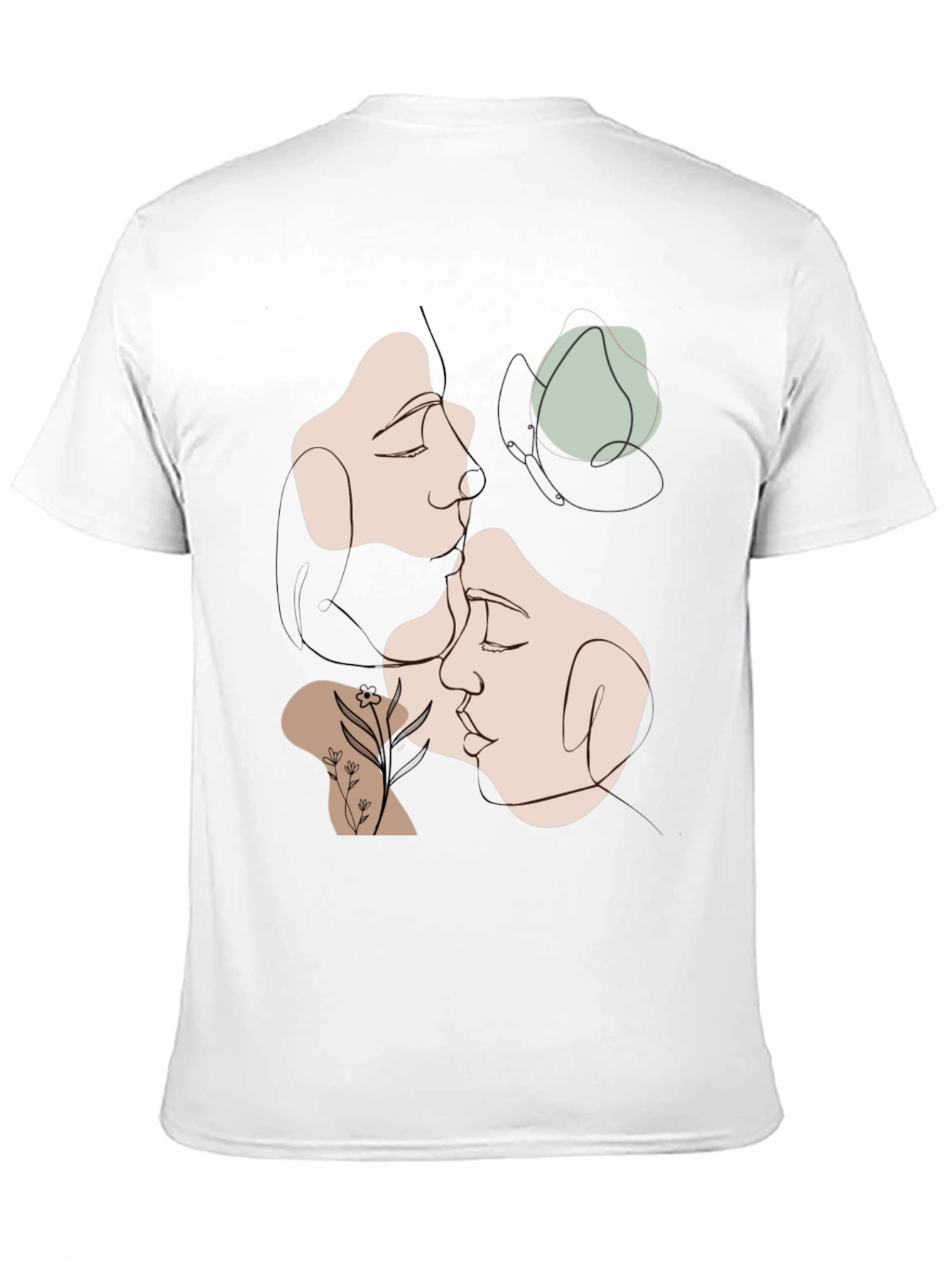 Abstract Faces Graphic Tee - Modern Art Shirt