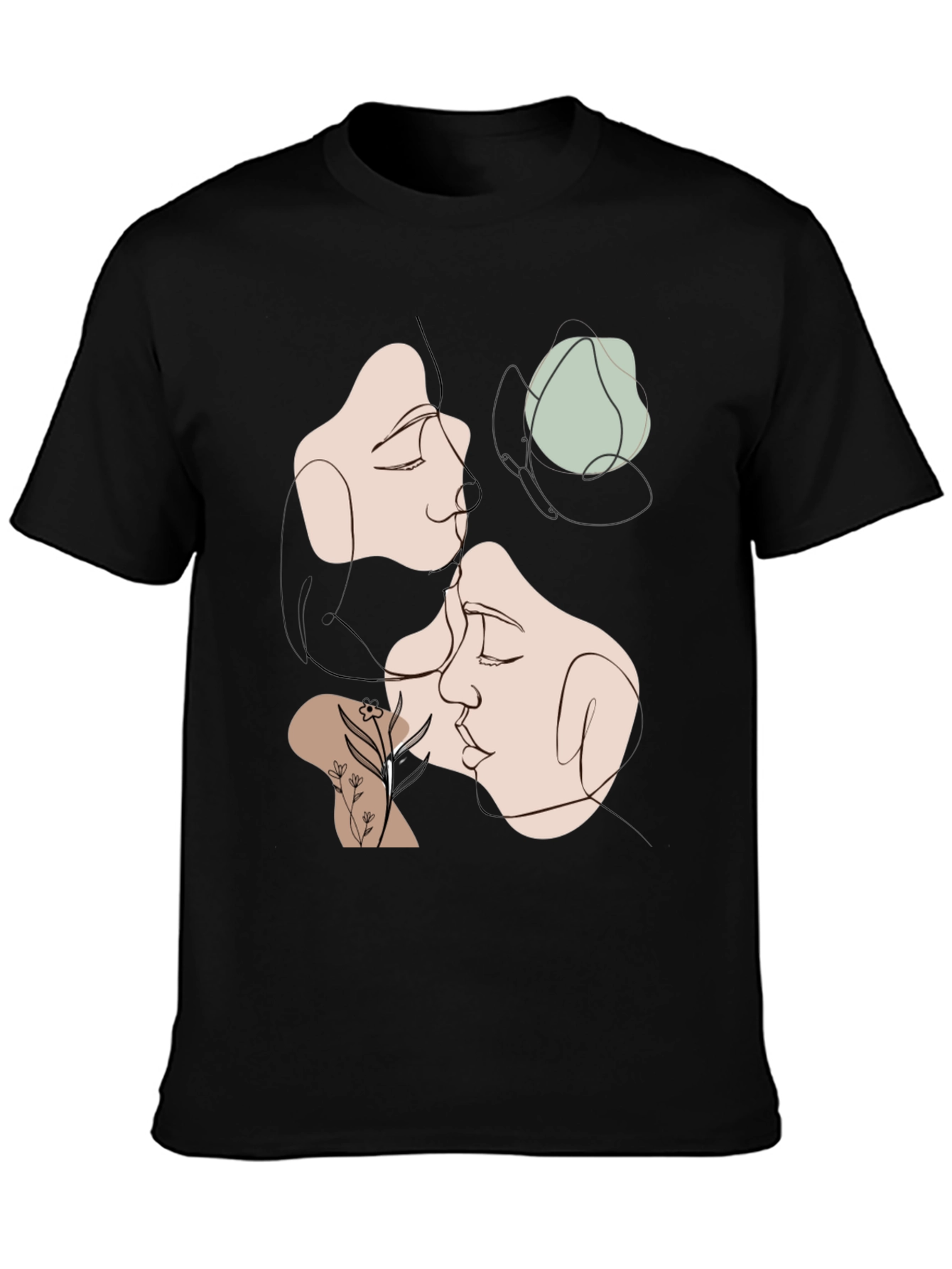 Abstract Faces Graphic Tee - Modern Art Shirt