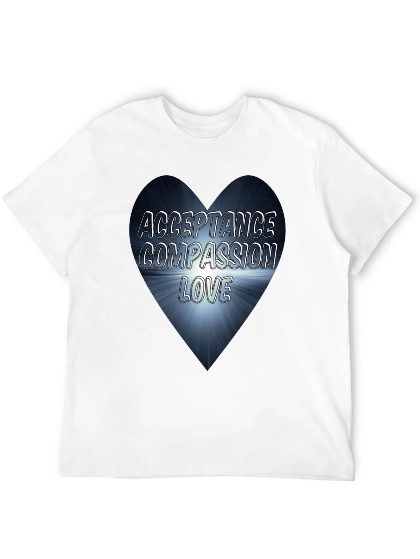 Acceptance Compassion Love Heart Graphic Tee