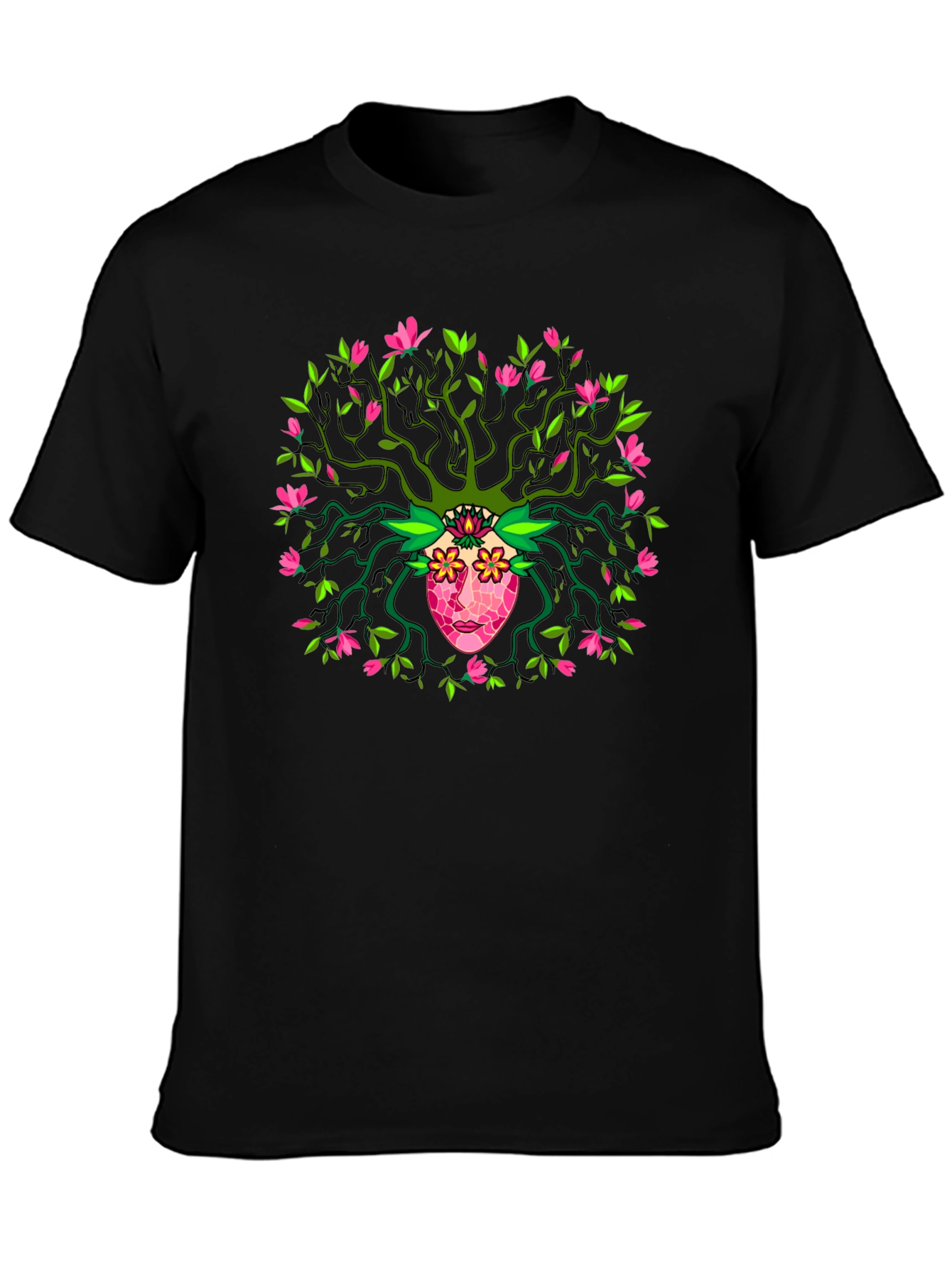 Nature Spirit Graphic Tee - Unique Artistic Design