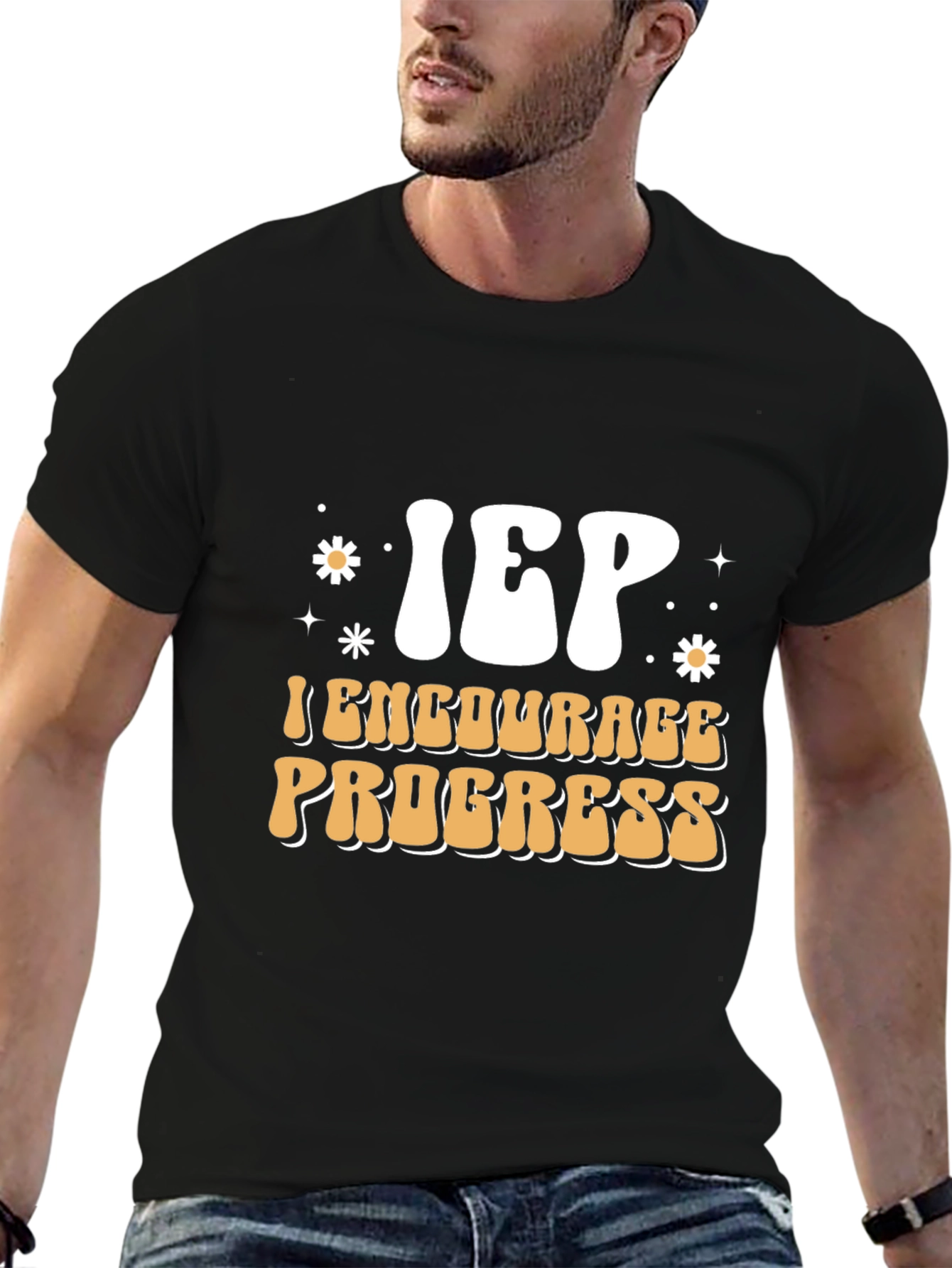 IEP Encourage Progress Black T-Shirt