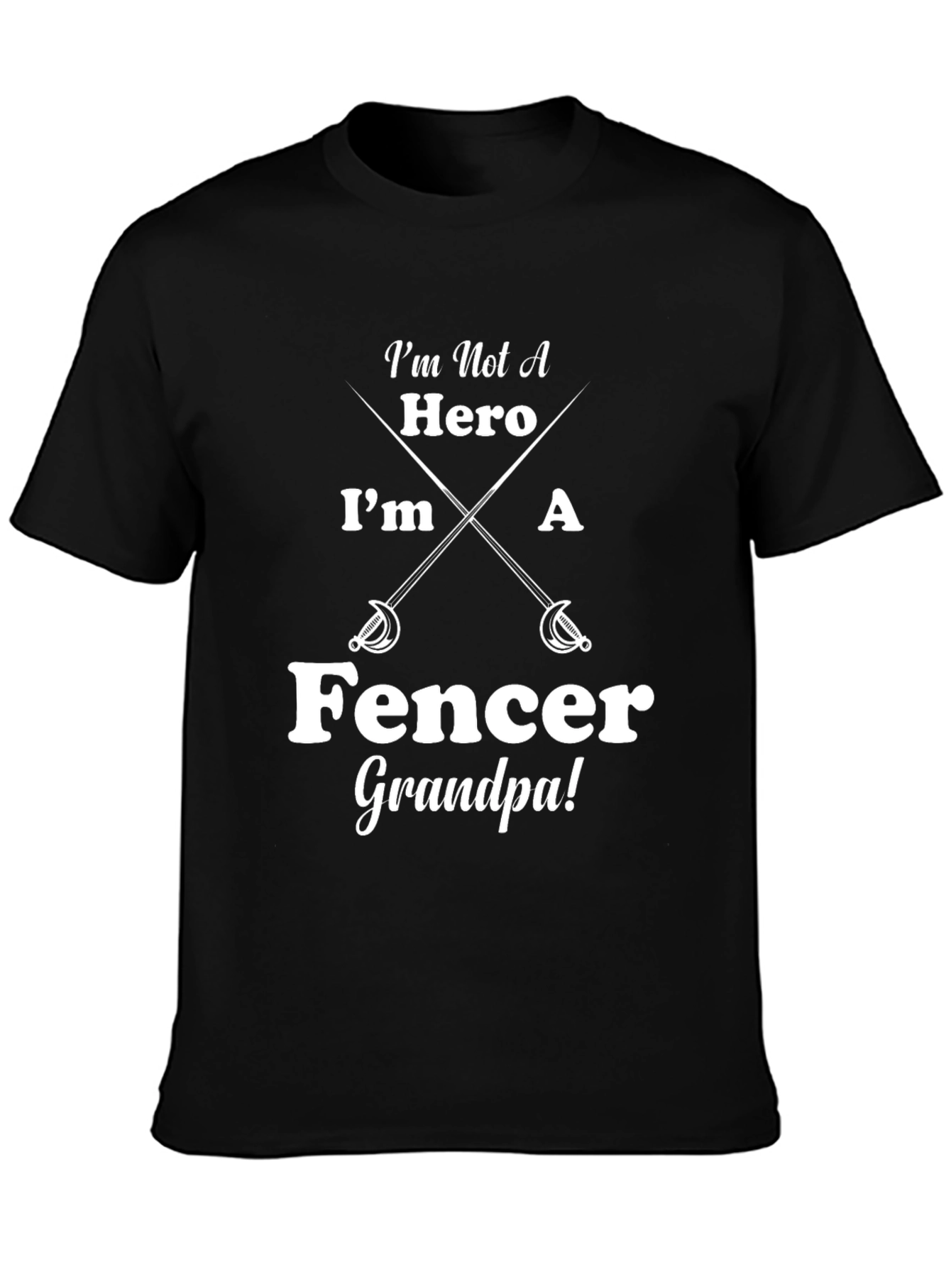 Fencer Grandpa T-Shirt - Sword Design Tee
