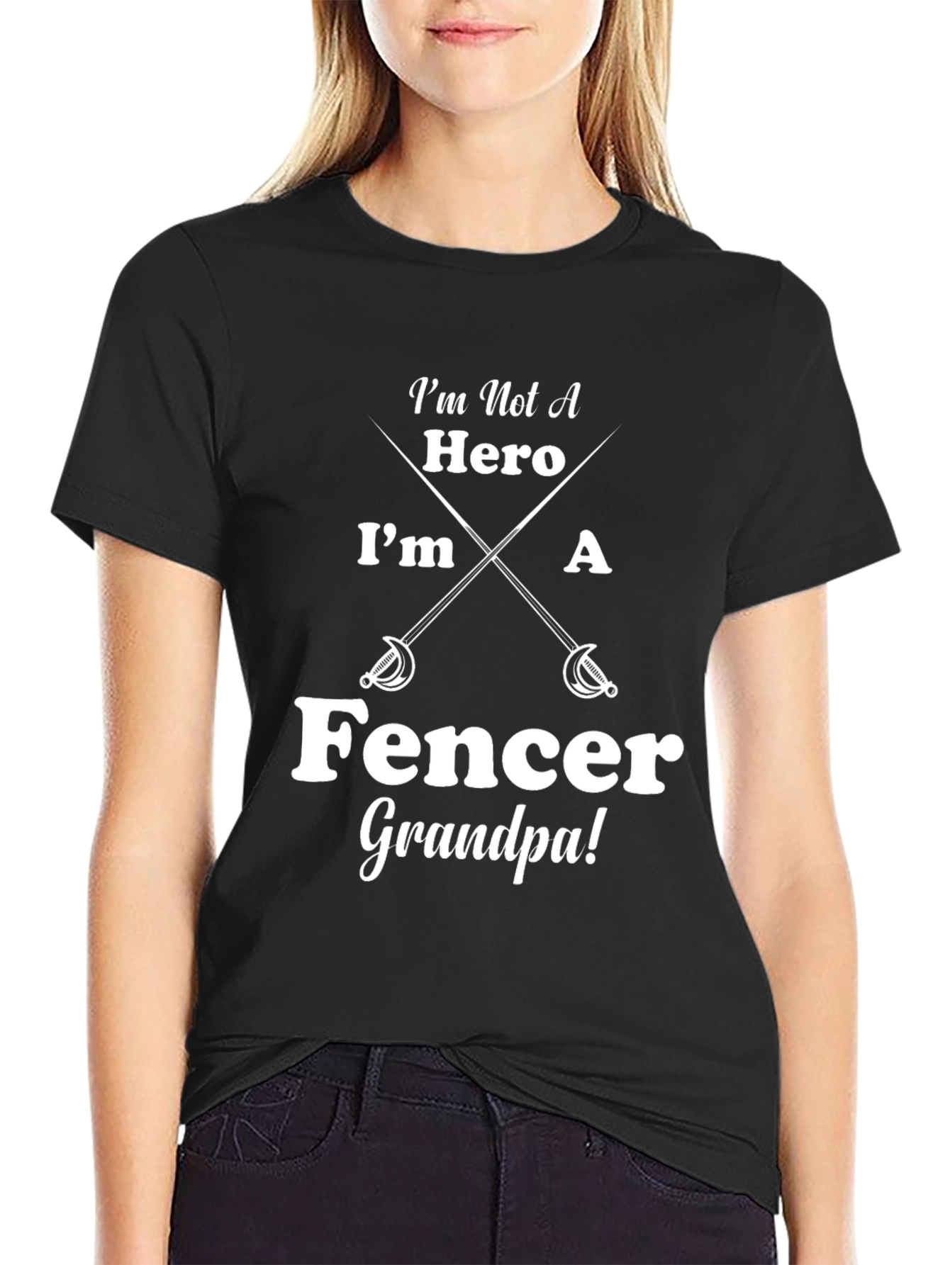 Fencer Grandpa T-Shirt - Sword Design Tee