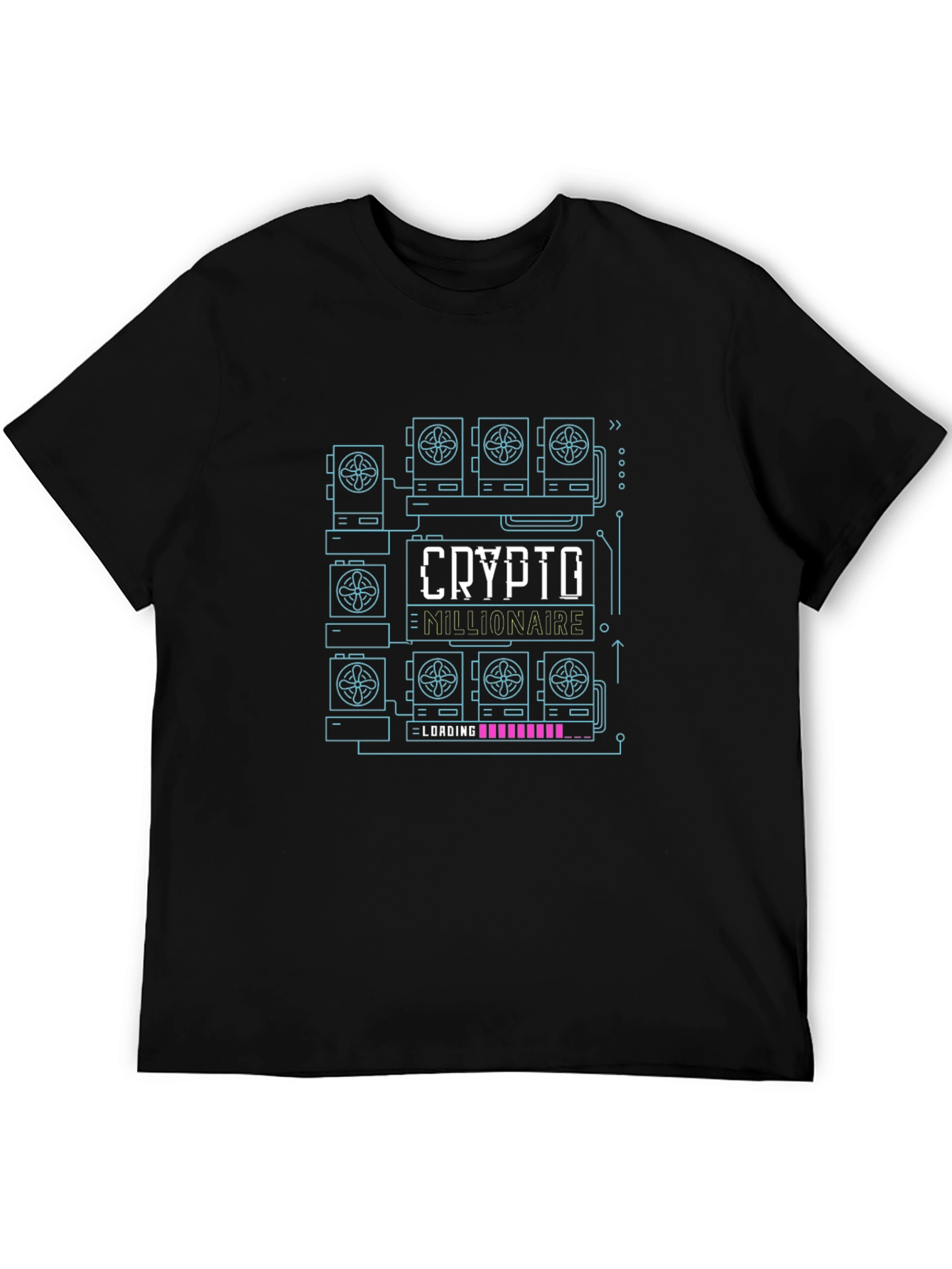 Crypto Millionaire Graphic Black T-Shirt