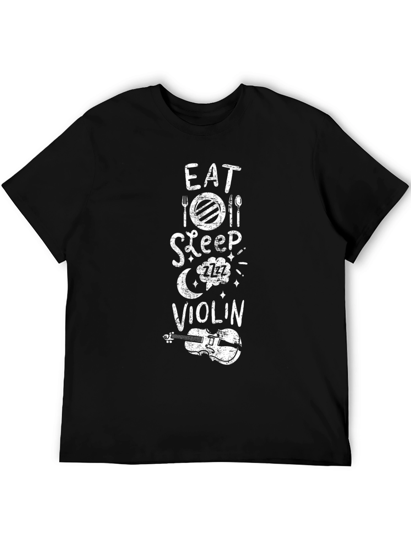 Eat Sleep Violin Black Graphic Tee