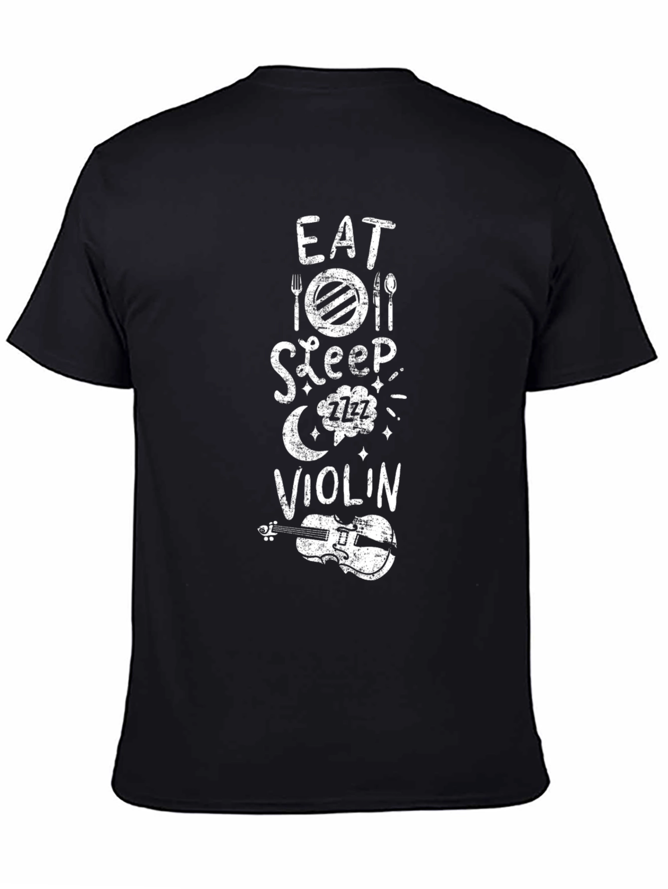 Eat Sleep Violin Black Graphic Tee