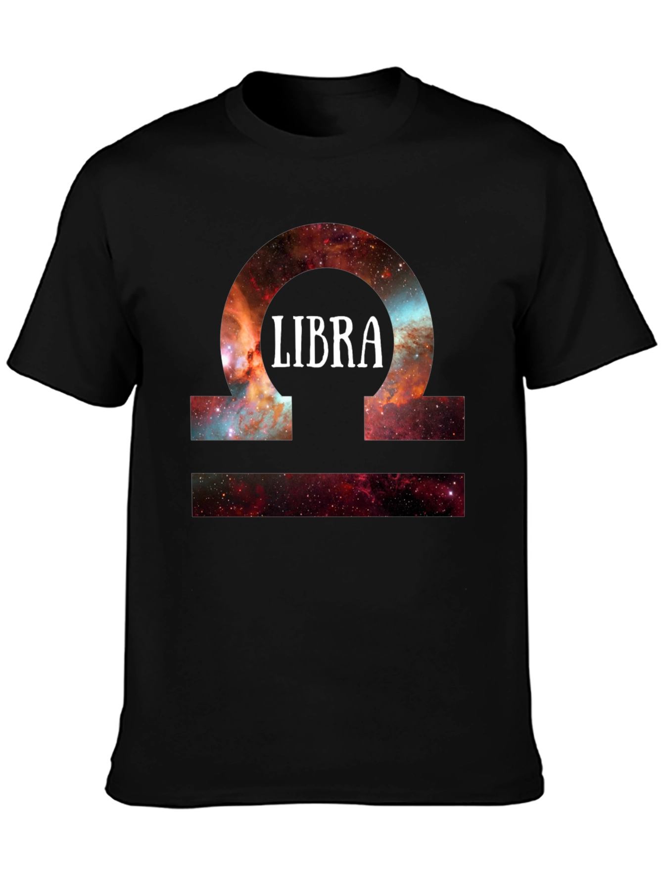 Libra Zodiac Sign Galaxy Graphic T-Shirt