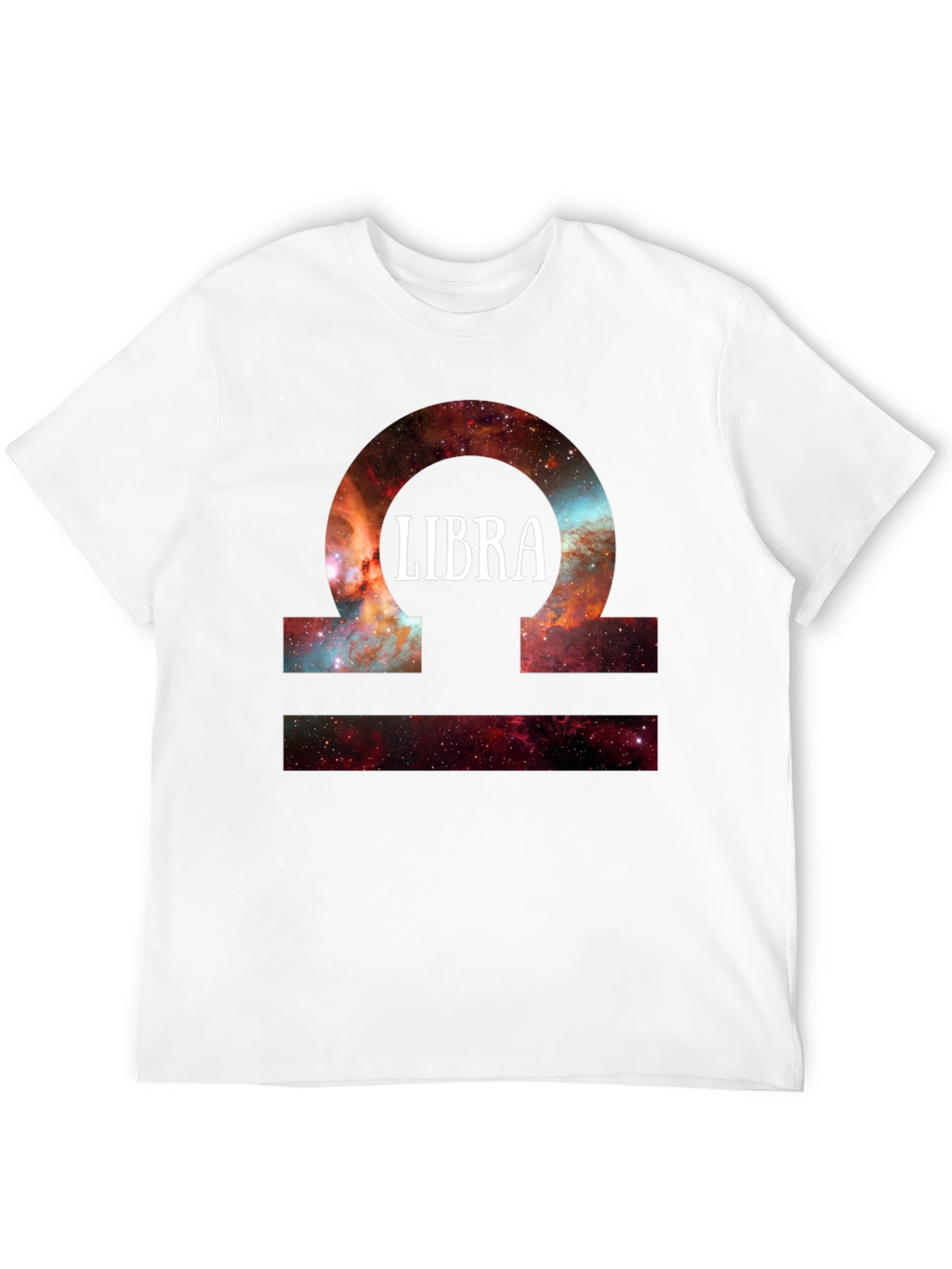 Libra Zodiac Sign Galaxy Graphic T-Shirt