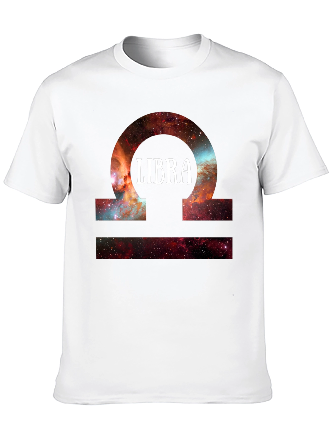 Libra Zodiac Sign Galaxy Graphic T-Shirt