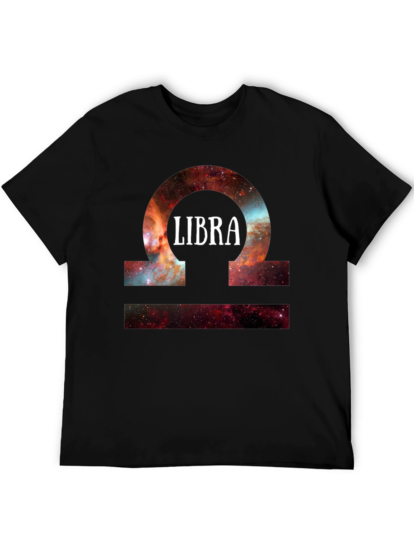 Libra Zodiac Sign Galaxy Graphic T-Shirt