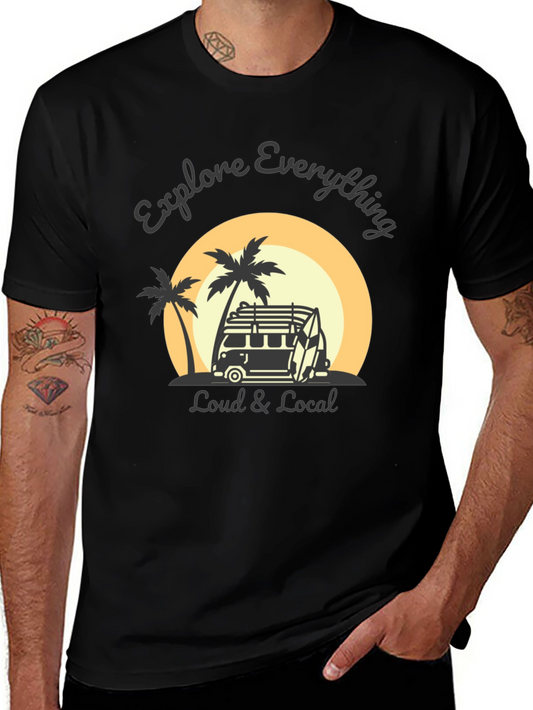 Explore Everything Loud & Local Black Graphic Tee